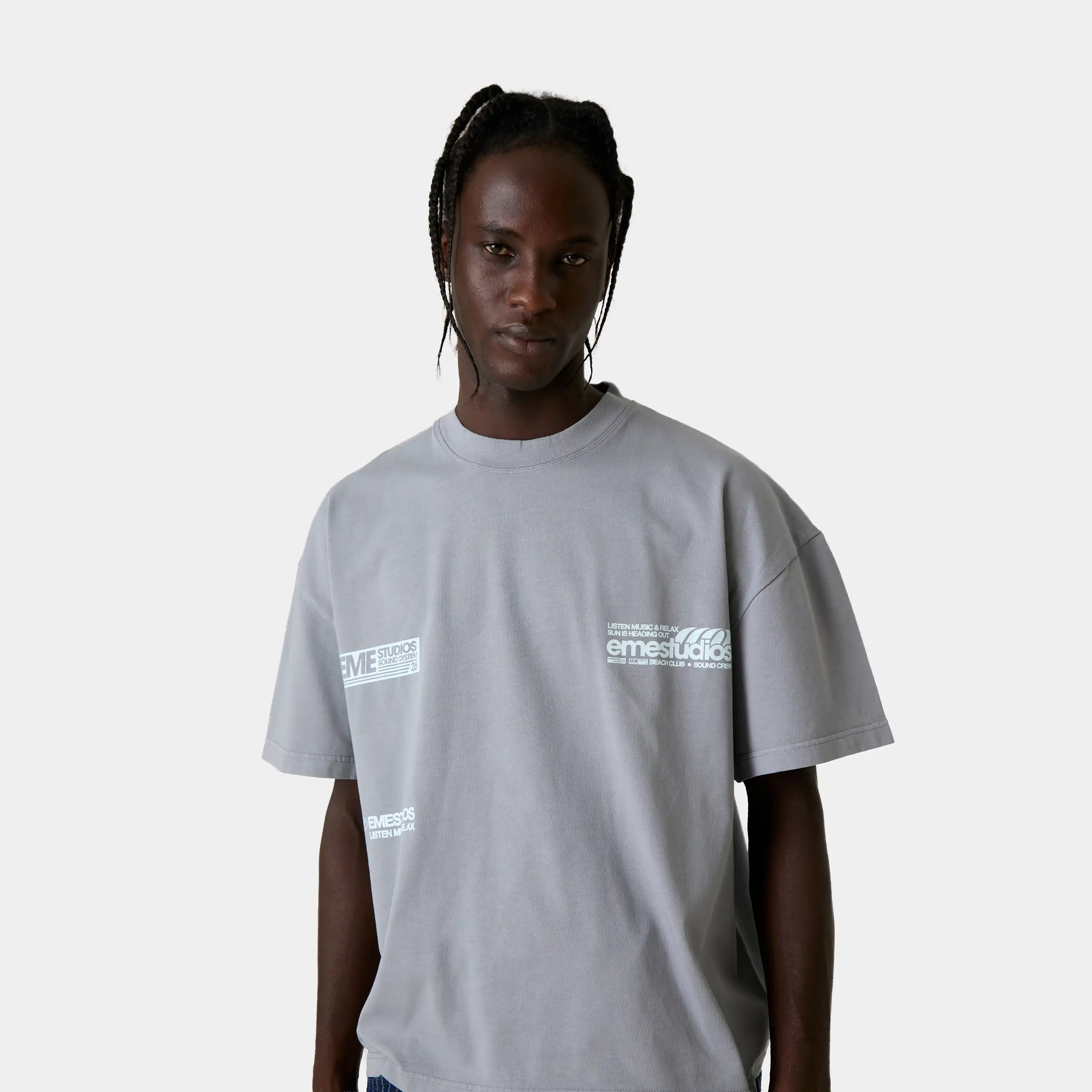 Guiete Slate Oversized Tee T-shirts Eme Studios