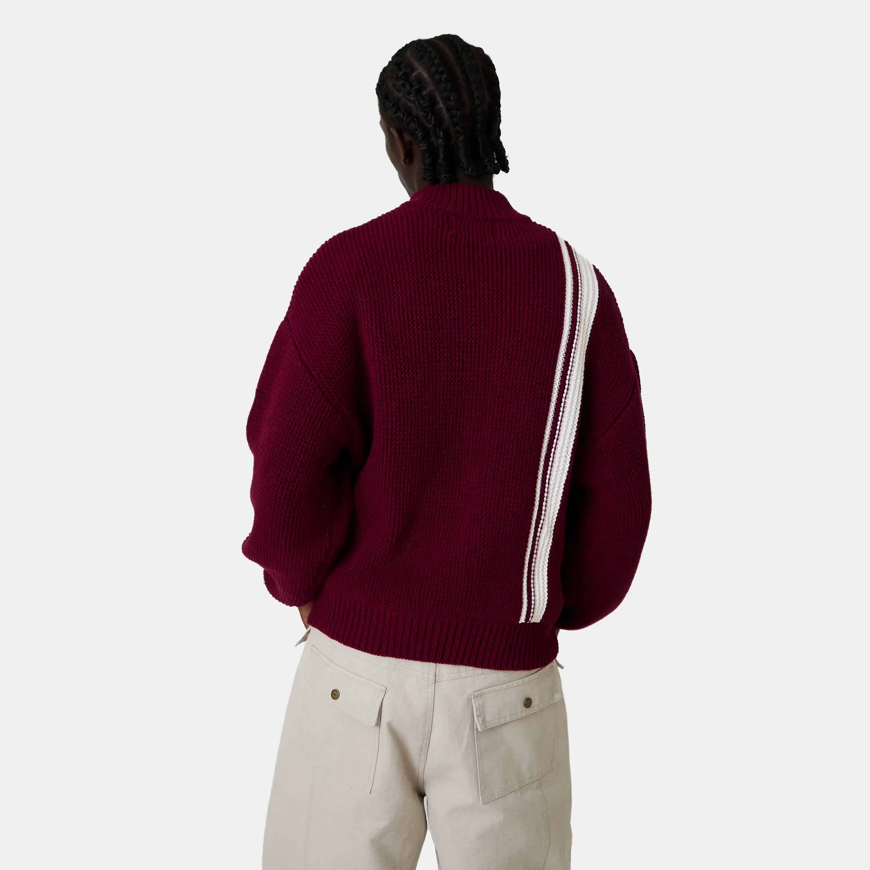 Hampton Burgundy Zipper Knit Knitwear Eme Studios