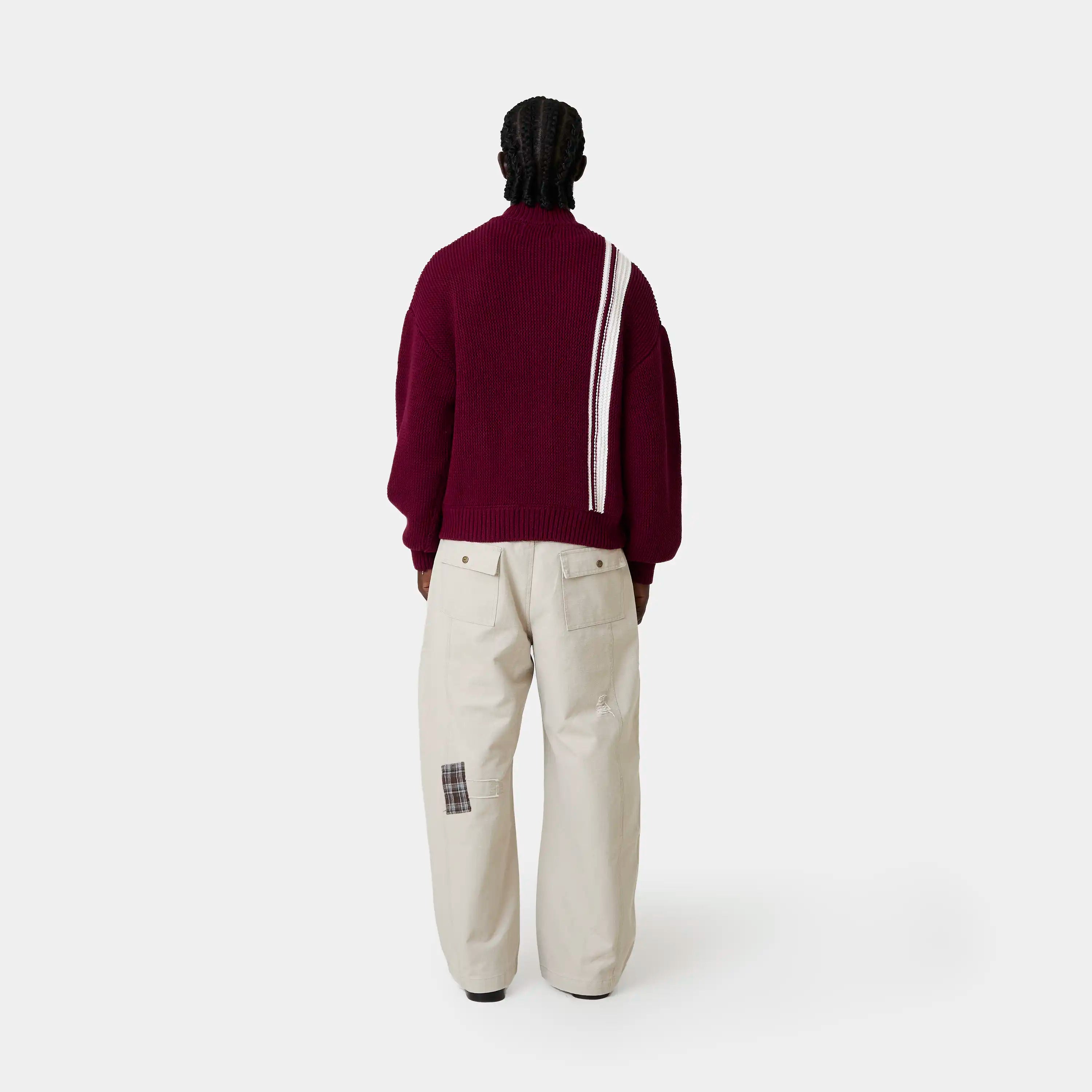 Hampton Burgundy Zipper Knit Knitwear Eme Studios