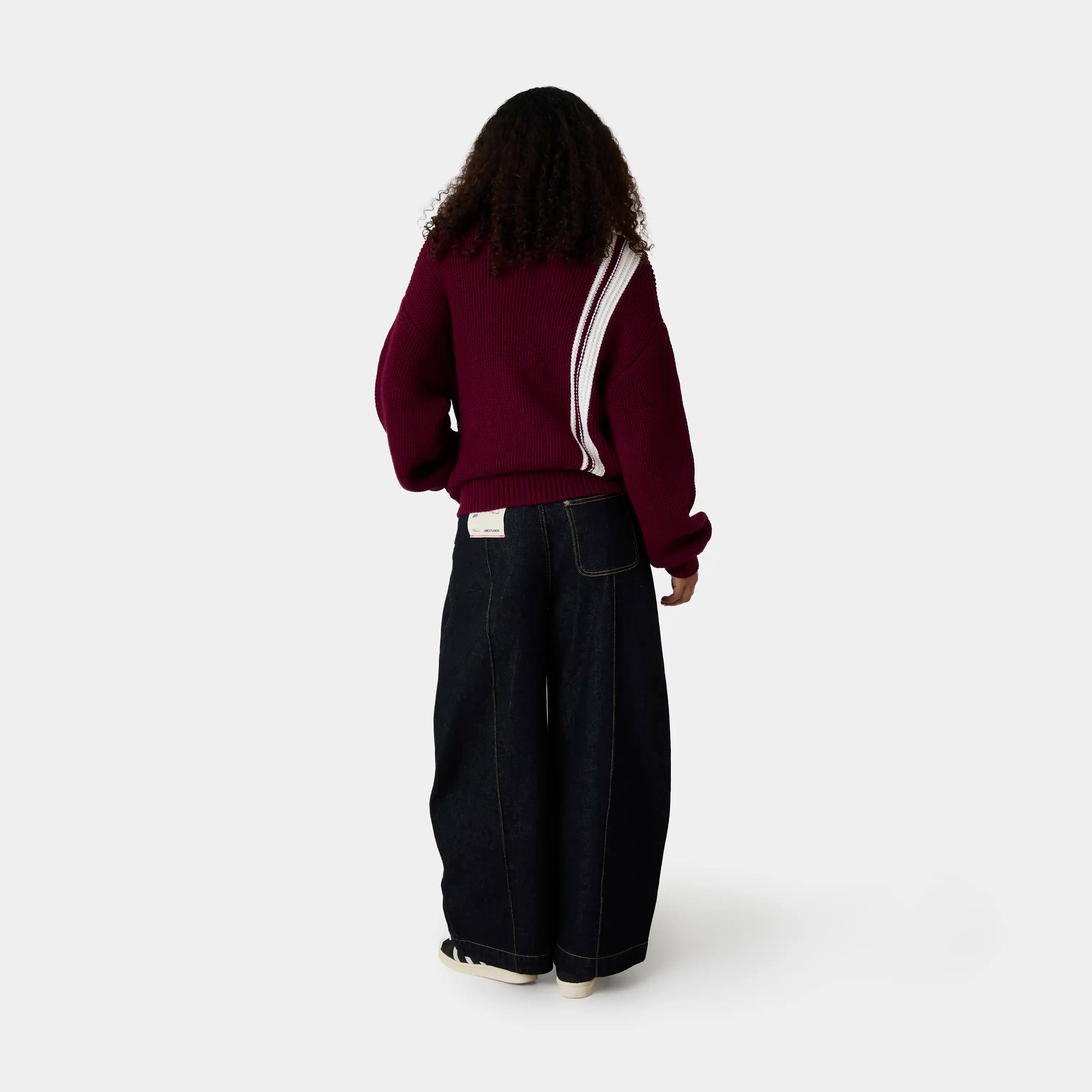 Hampton Burgundy Zipper Knit Knitwear Eme Studios