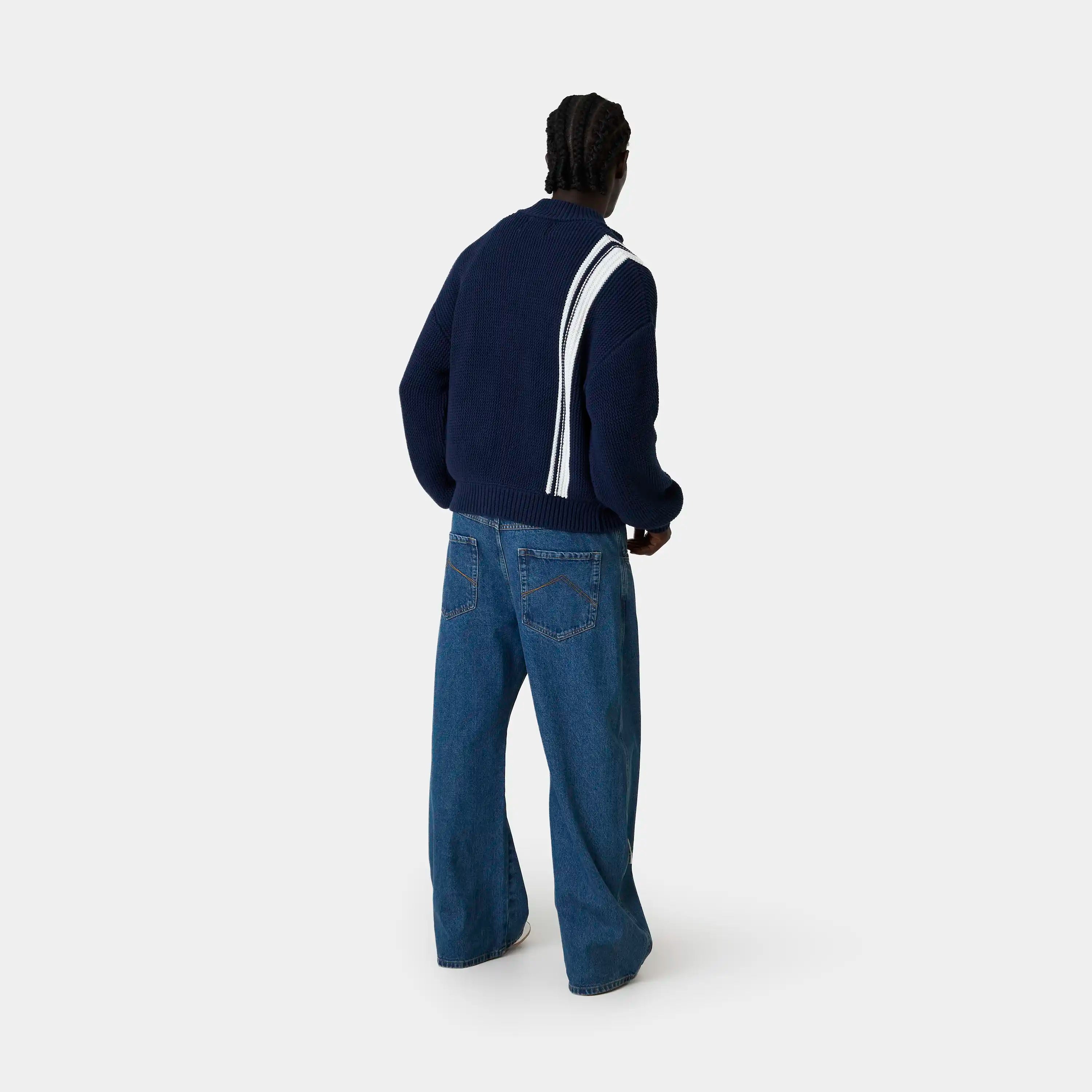 Hampton Navy Zipper Knit Knitwear Eme Studios