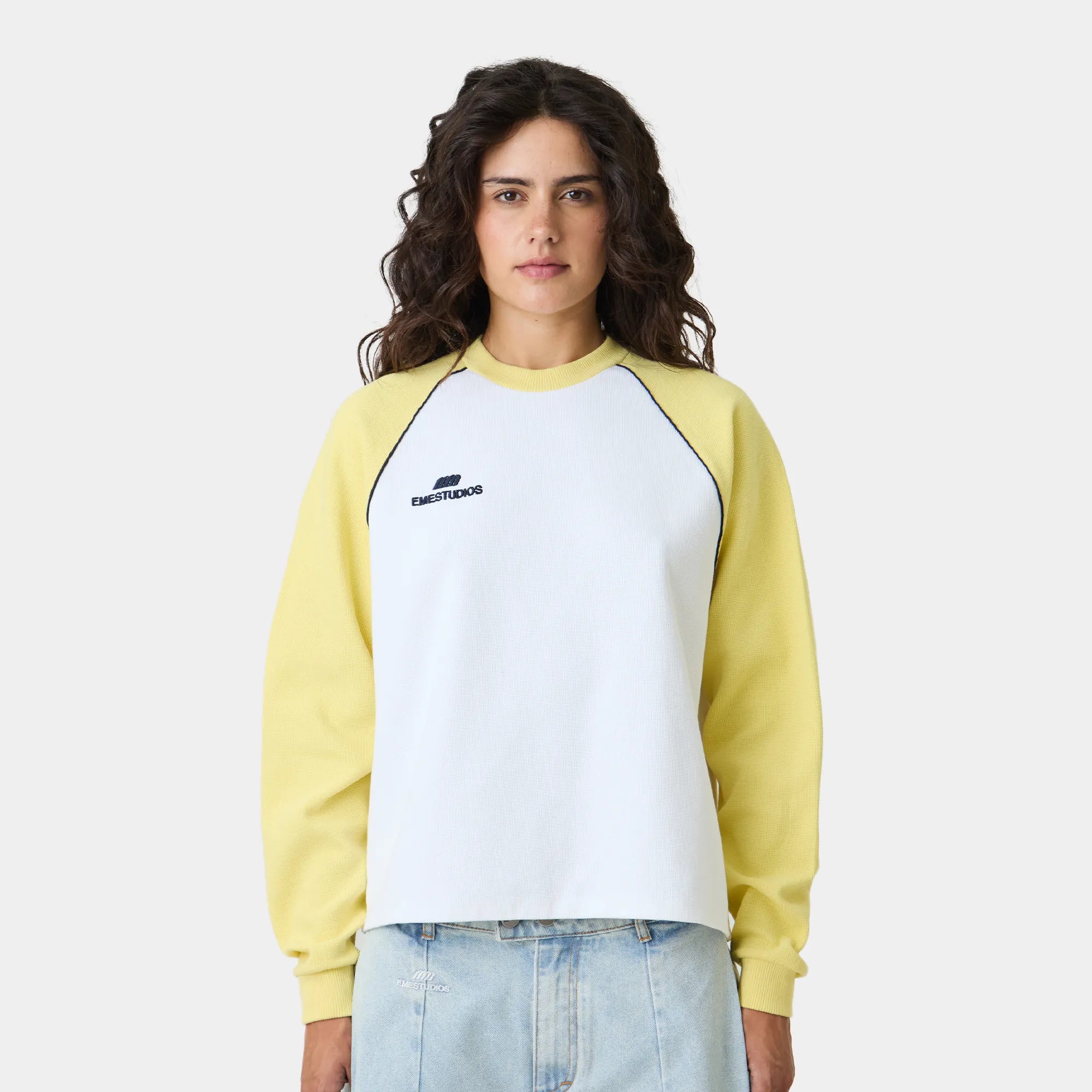 Hanbal Lemon Waffle Long Sleeve T-shirts Eme Studios