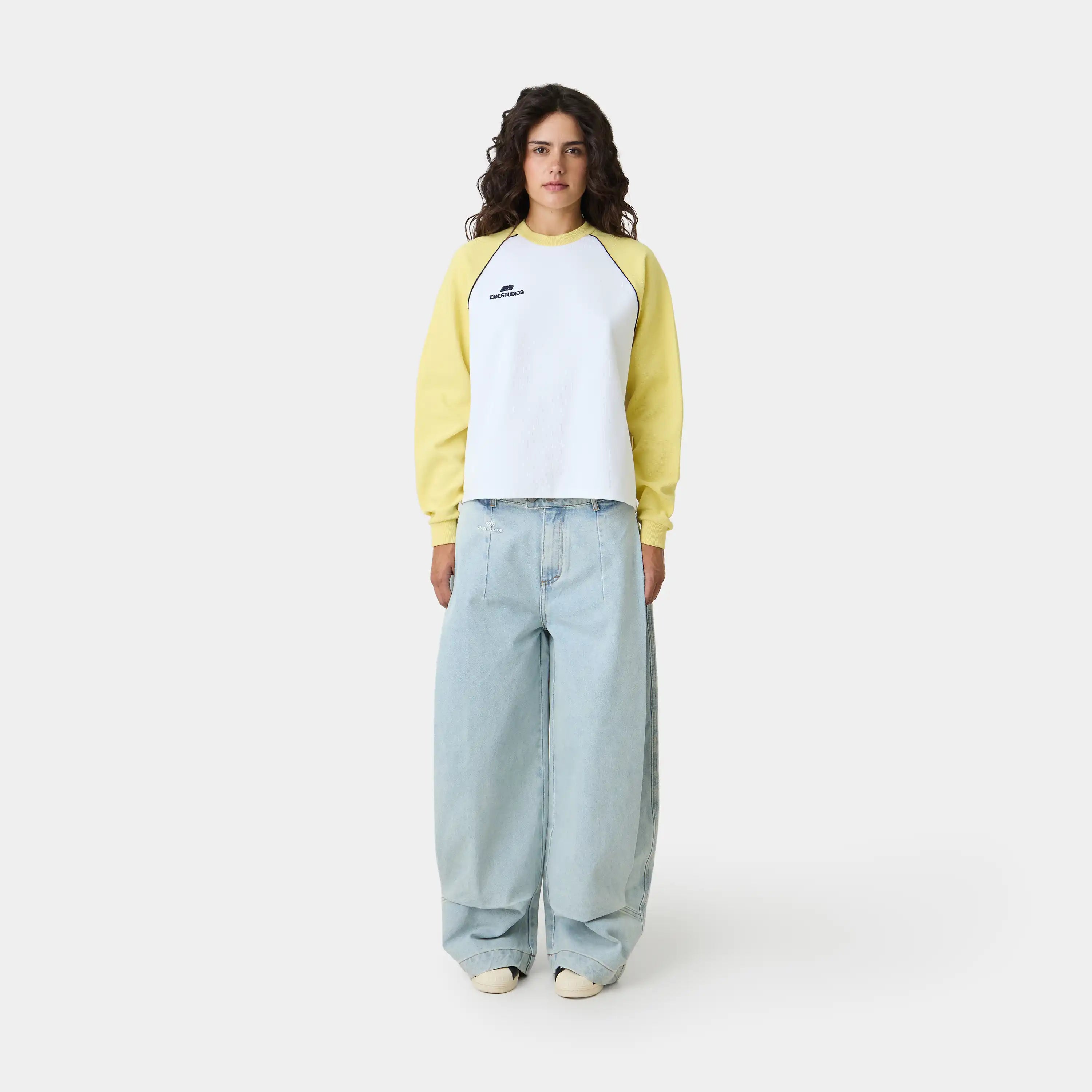 Hanbal Lemon Waffle Long Sleeve T-shirts Eme Studios
