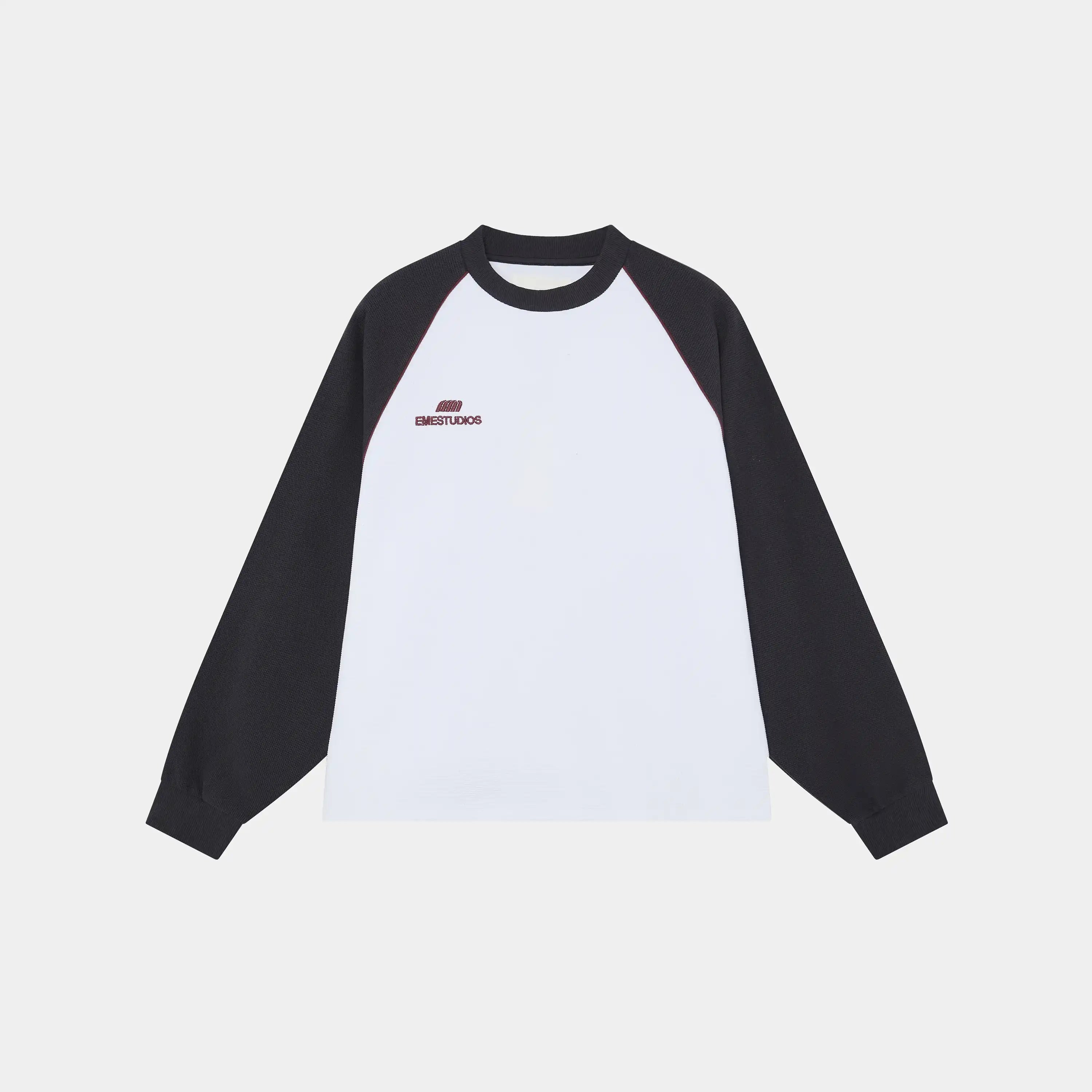Hanbal Navy Waffle Long Sleeve T-shirts Eme Studios