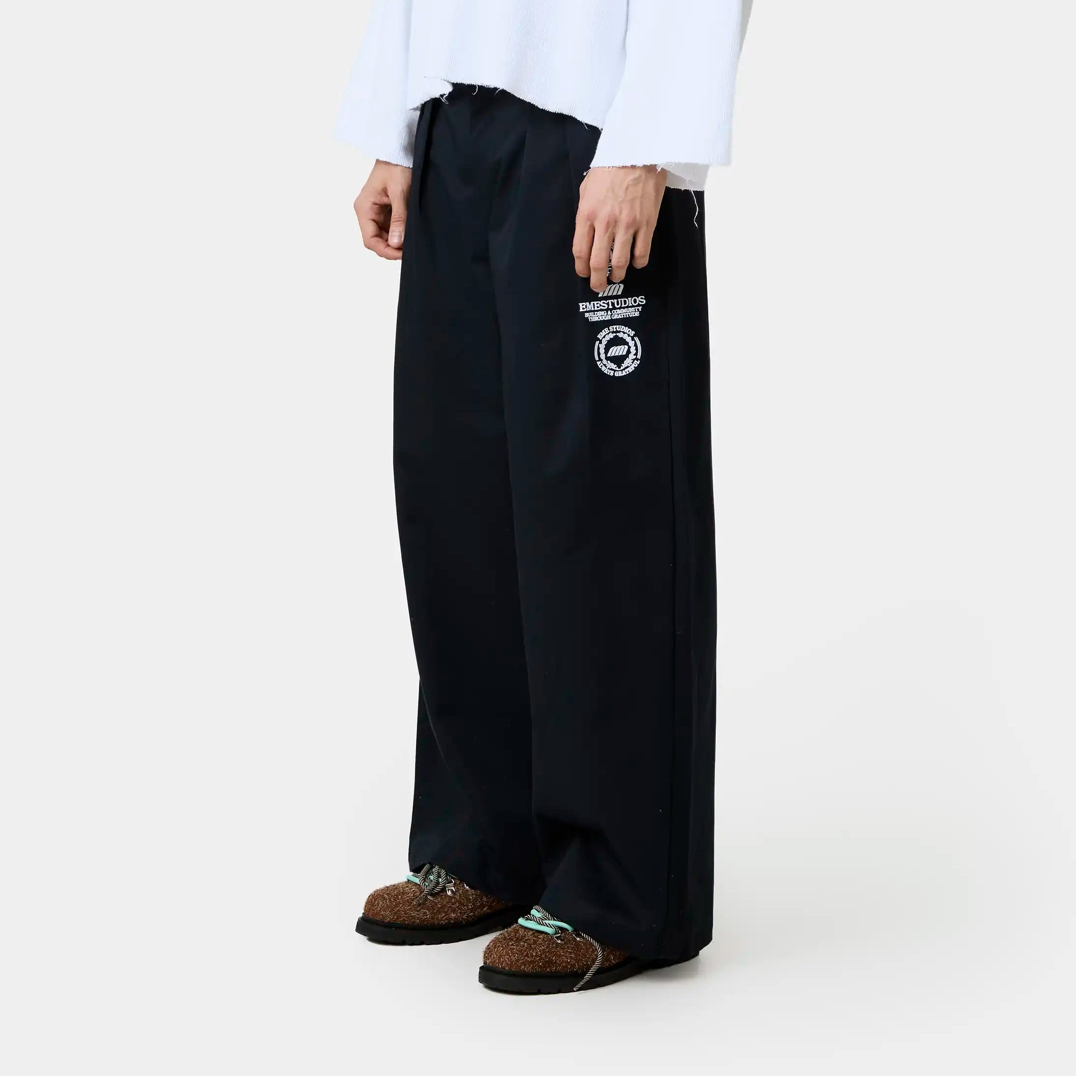 Heritage Navy Tailored Pants Pants Eme Studios