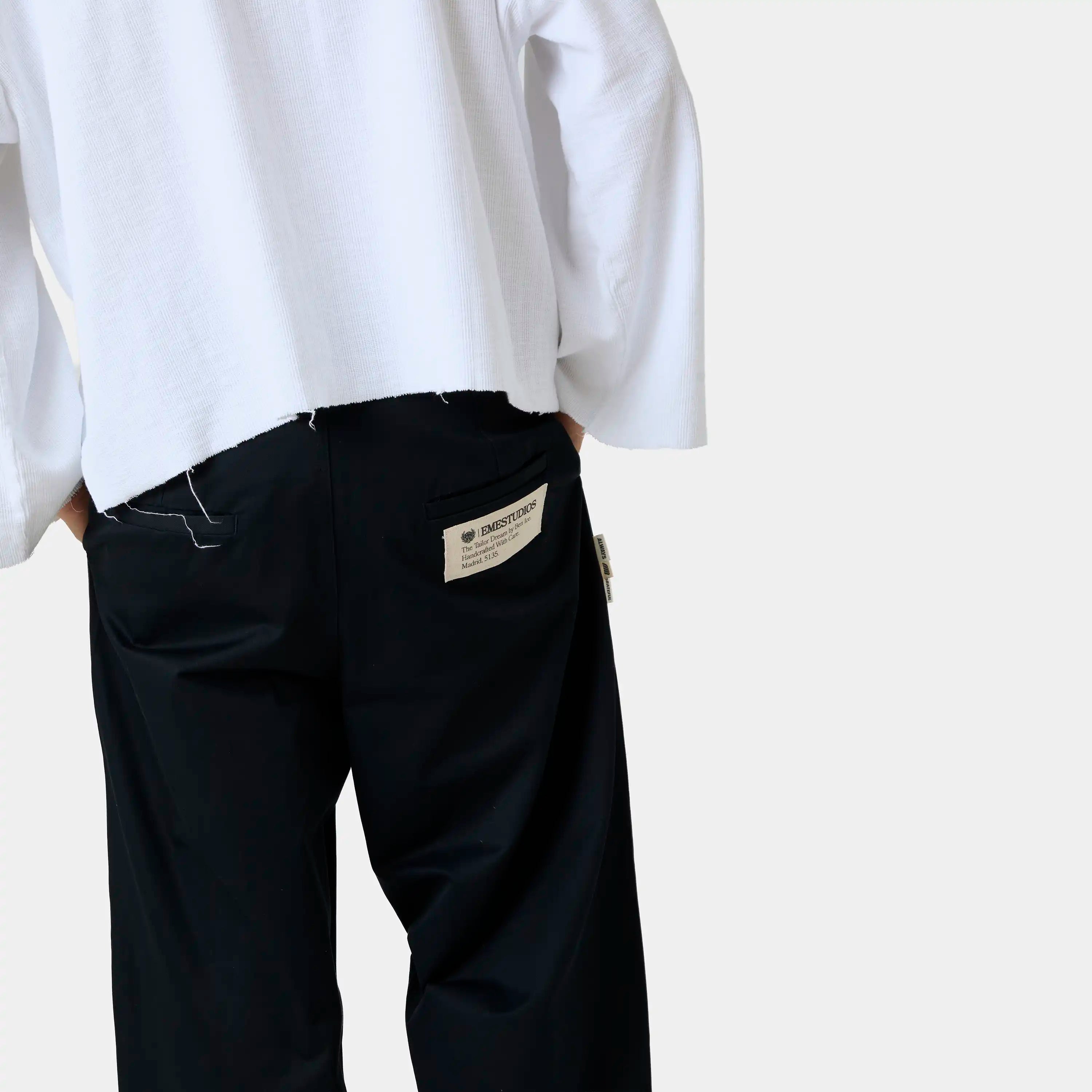 Heritage Navy Tailored Pants Pants Eme Studios