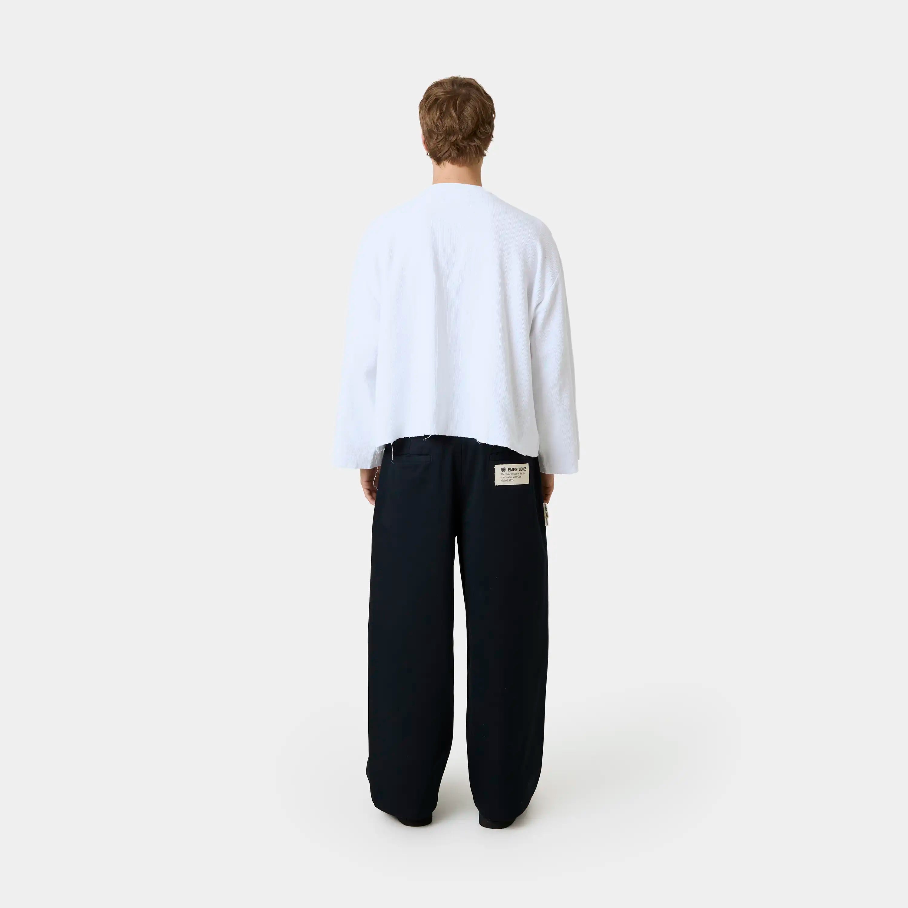 Heritage Navy Tailored Pants Pants Eme Studios