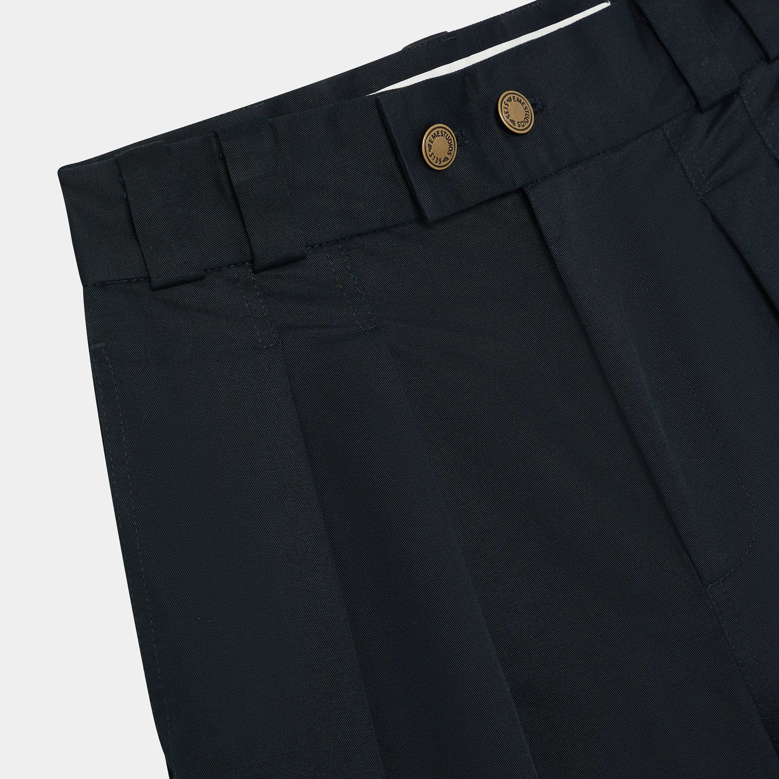Heritage Navy Tailored Pants Pants Eme Studios