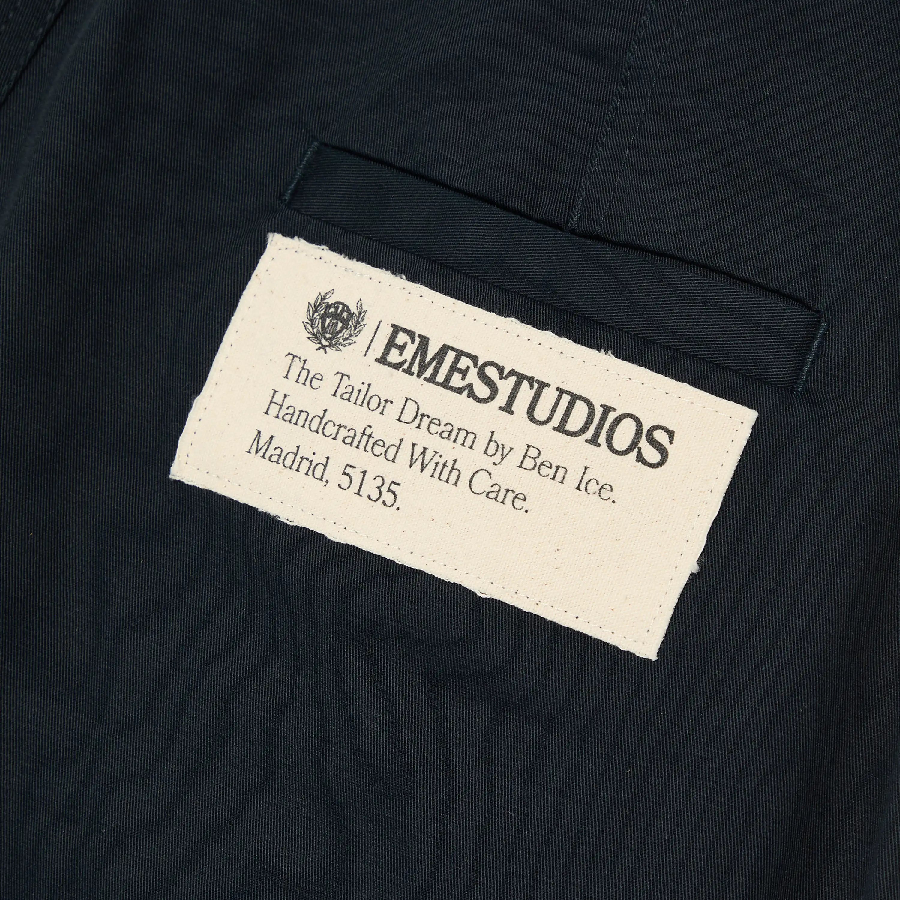 Heritage Navy Tailored Pants Pants Eme Studios