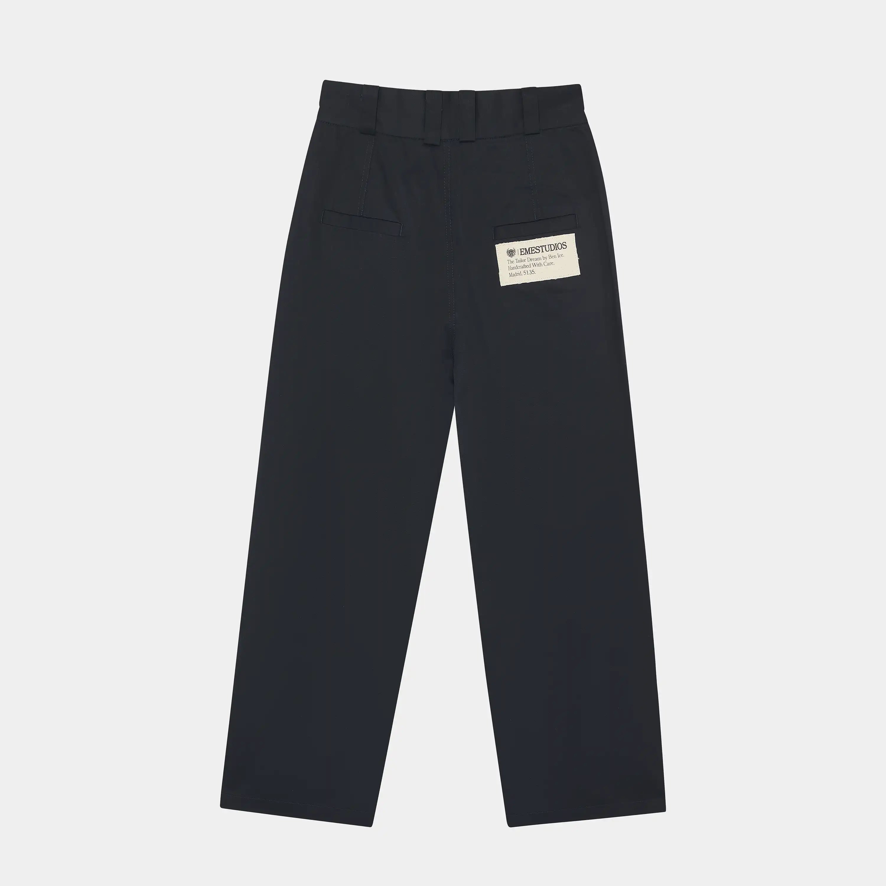 Heritage Navy Tailored Pants Pants Eme Studios