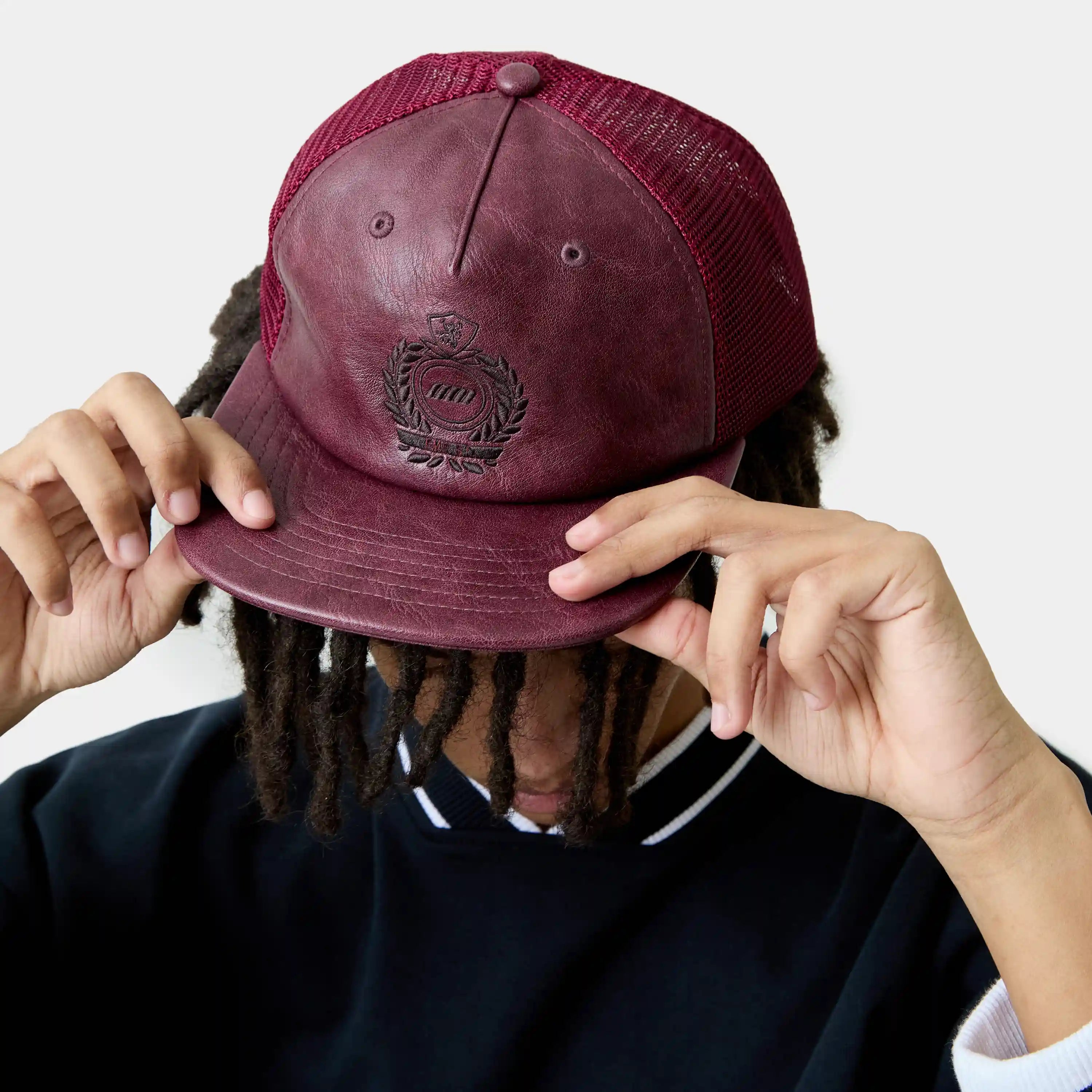 Hide Burgundy Cap Headwear Eme Studios