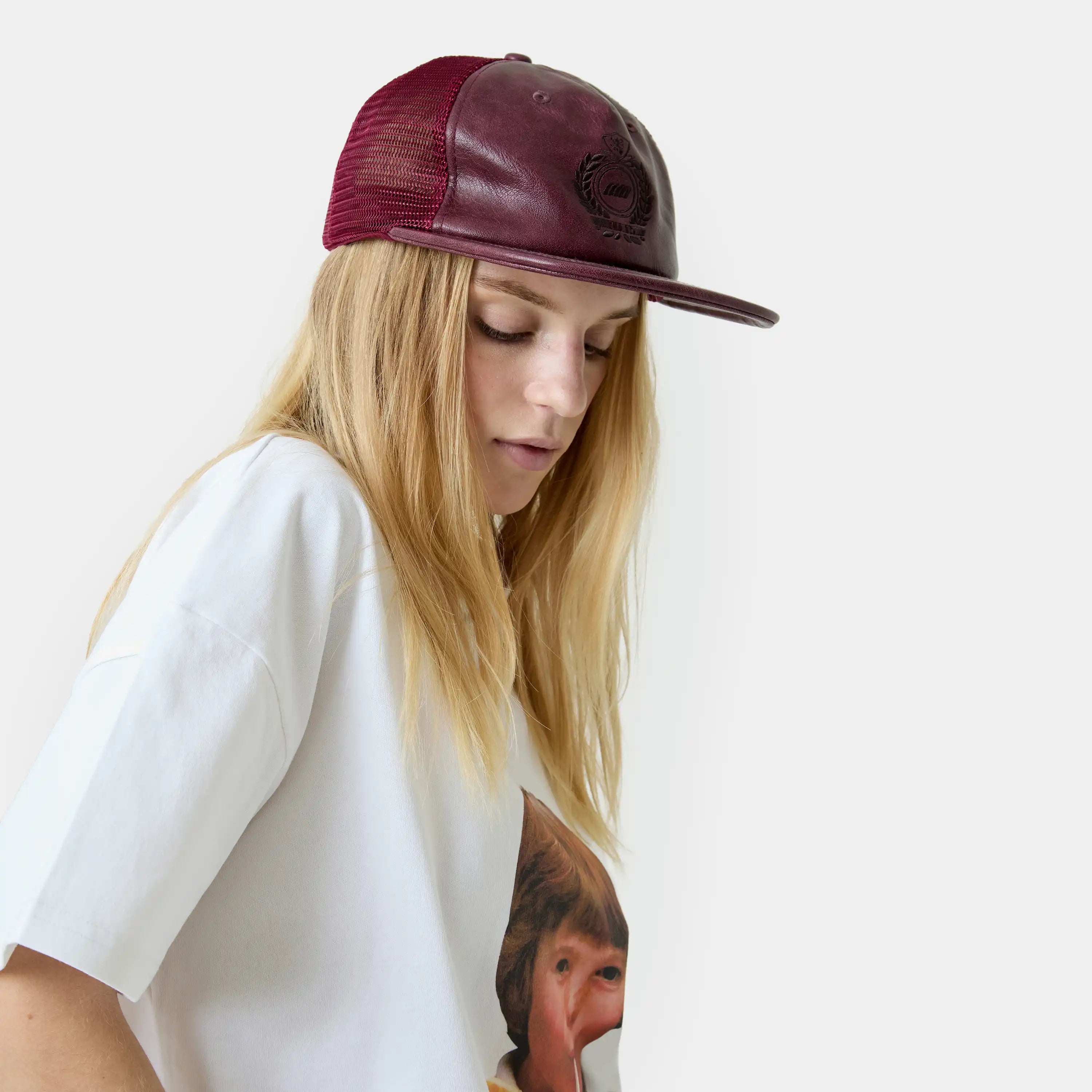 Hide Burgundy Cap Headwear Eme Studios