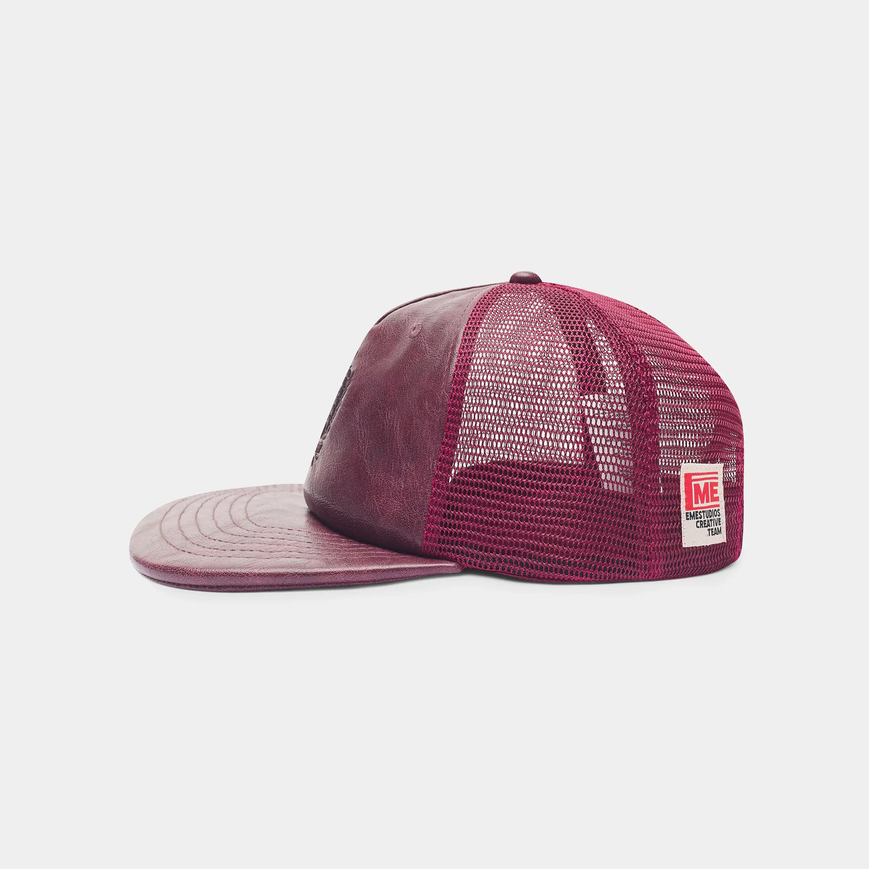 Hide Burgundy Cap Headwear Eme Studios