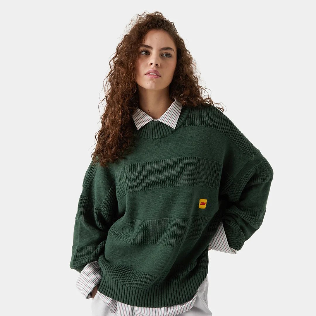 Horizontal Striped Knit Sweater Knitwear eme