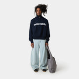 Hudson Navy Half Zip Knitwear Eme Studios