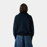 Hudson Navy Half Zip Knitwear Eme Studios