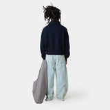 Hudson Navy Half Zip Knitwear Eme Studios