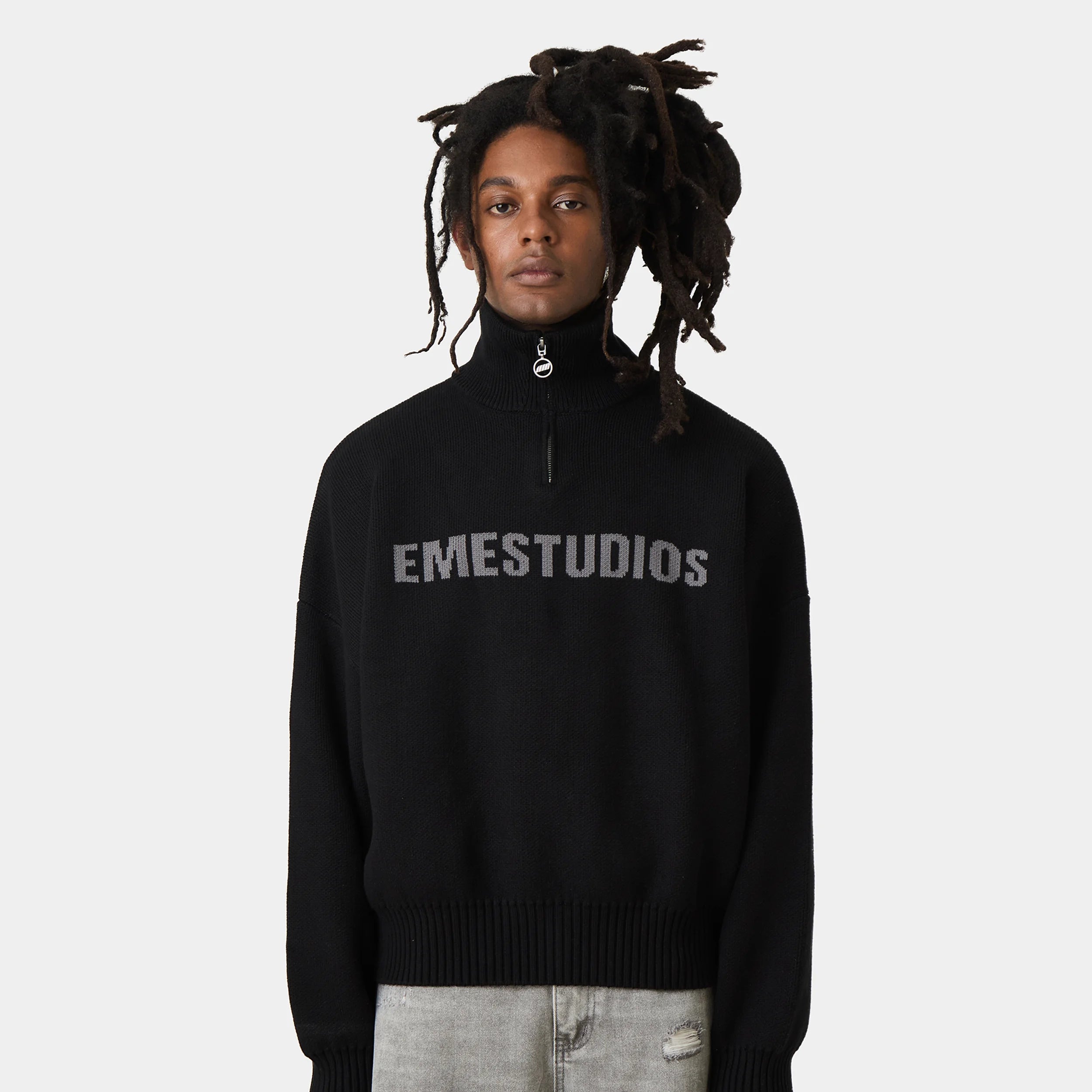 Hudson Shadow Half Zip Knitwear Eme Studios