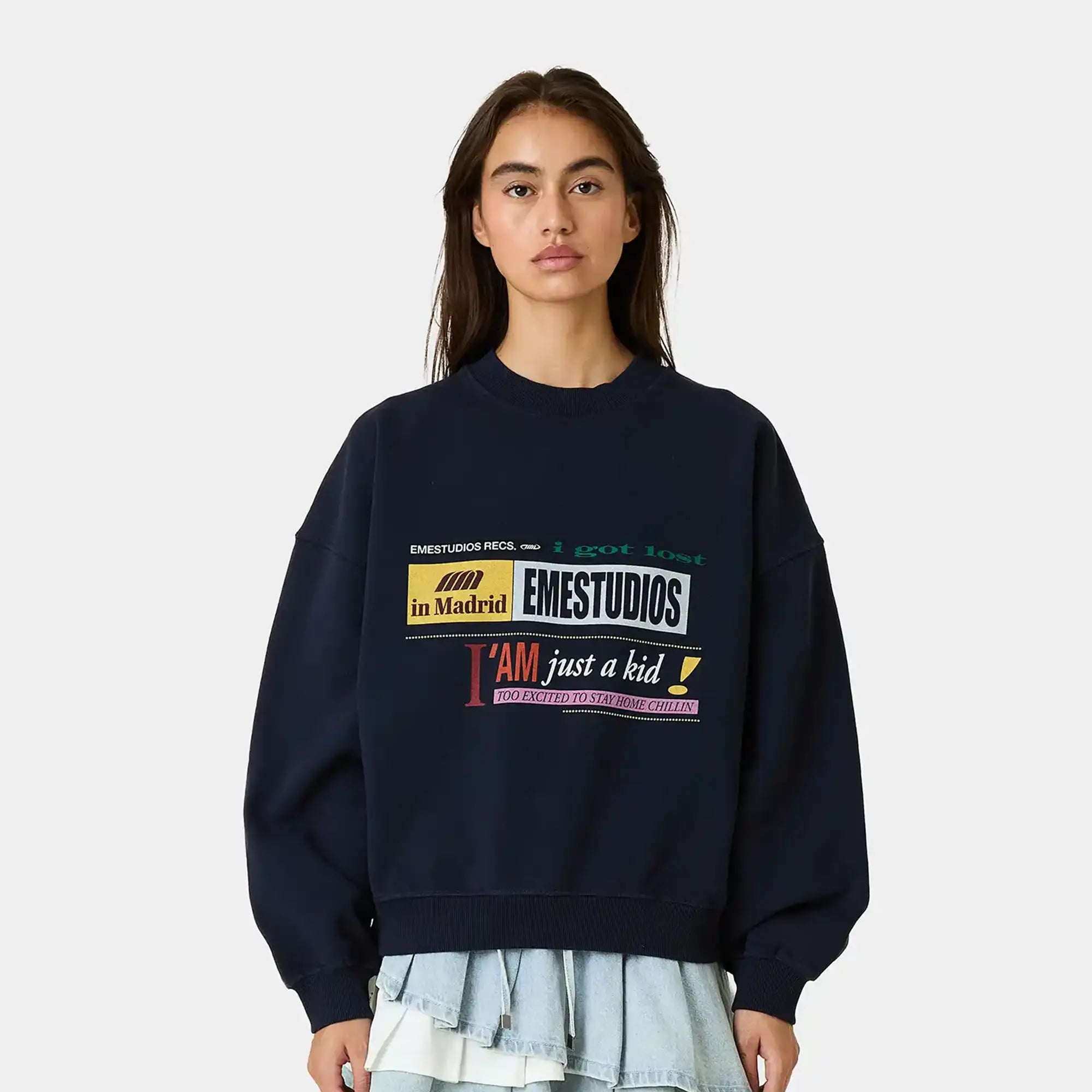 IJK Night Sky Oversized Crewneck Sweatshirts Eme Studios