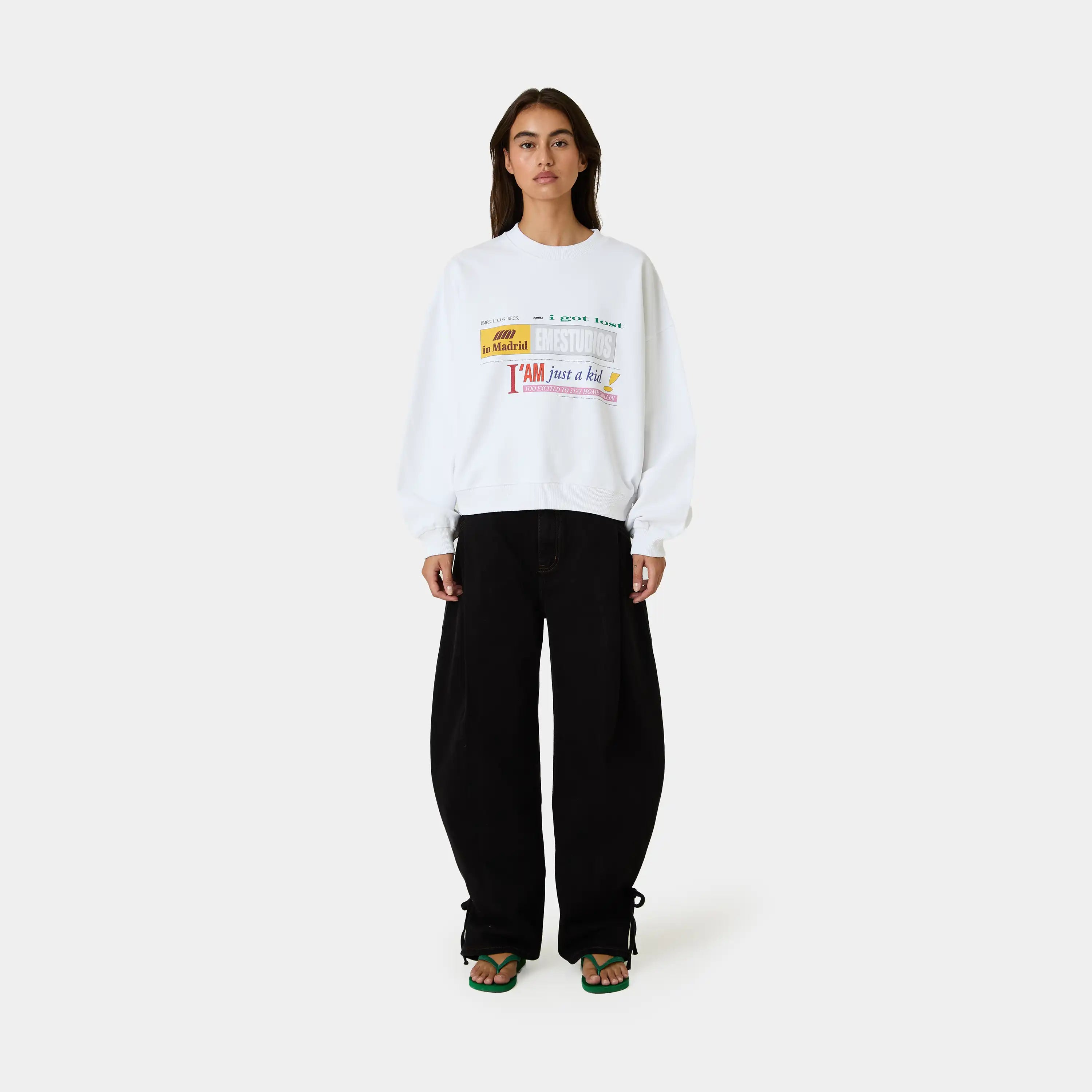 IJK Pearl Oversized Crewneck Sweatshirts Eme Studios