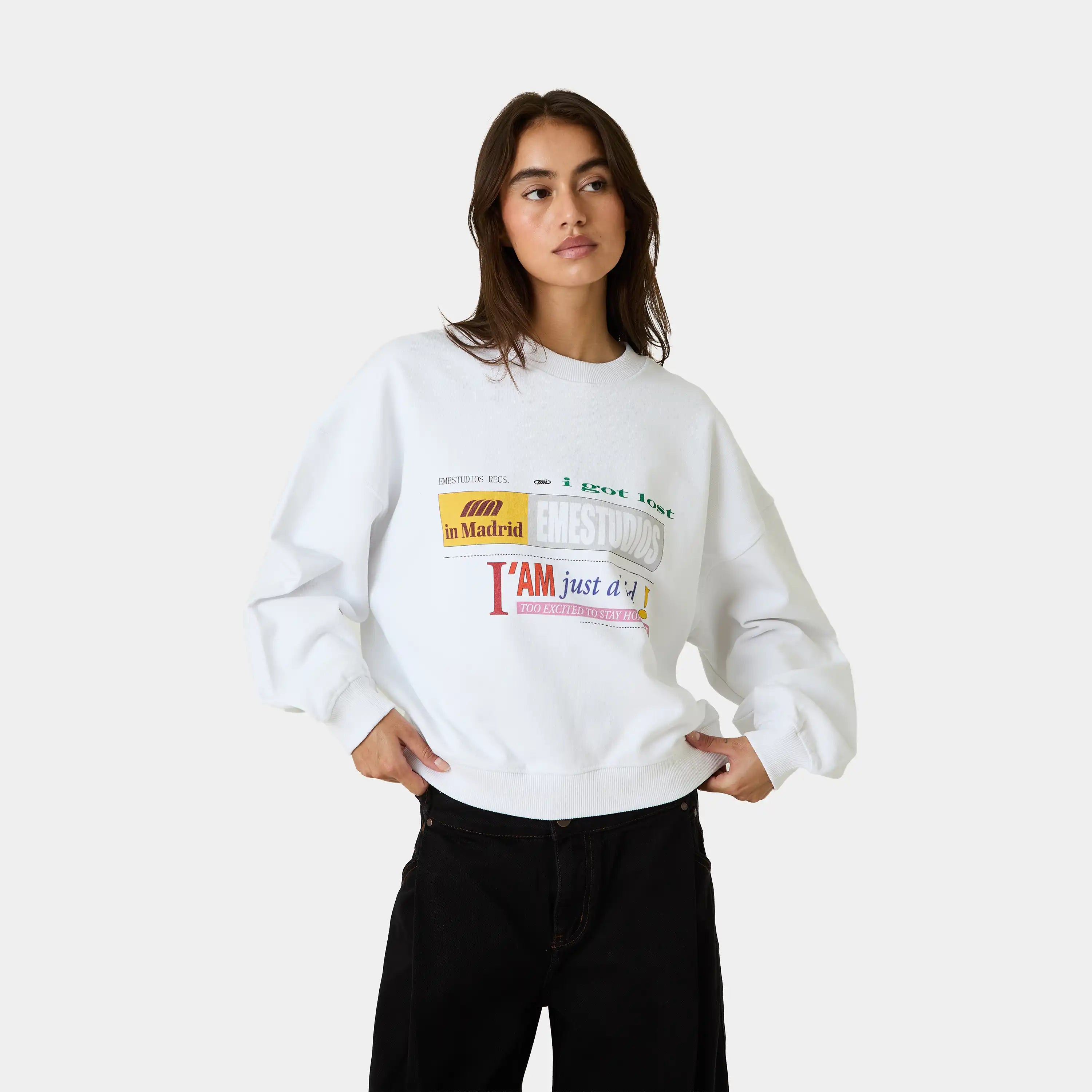 IJK Pearl Oversized Crewneck Sweatshirts Eme Studios