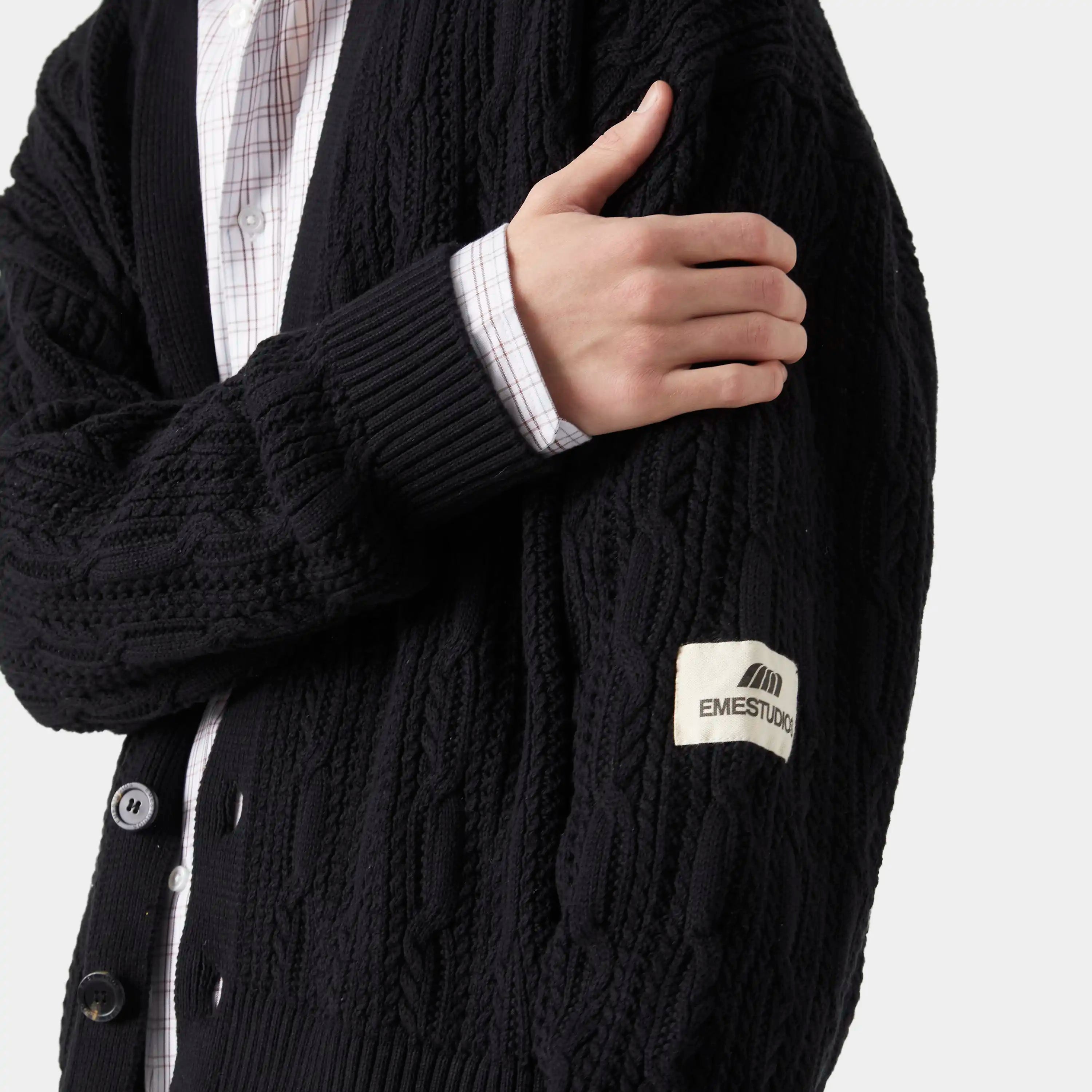 Inger Black Cardigan Knitwear eme