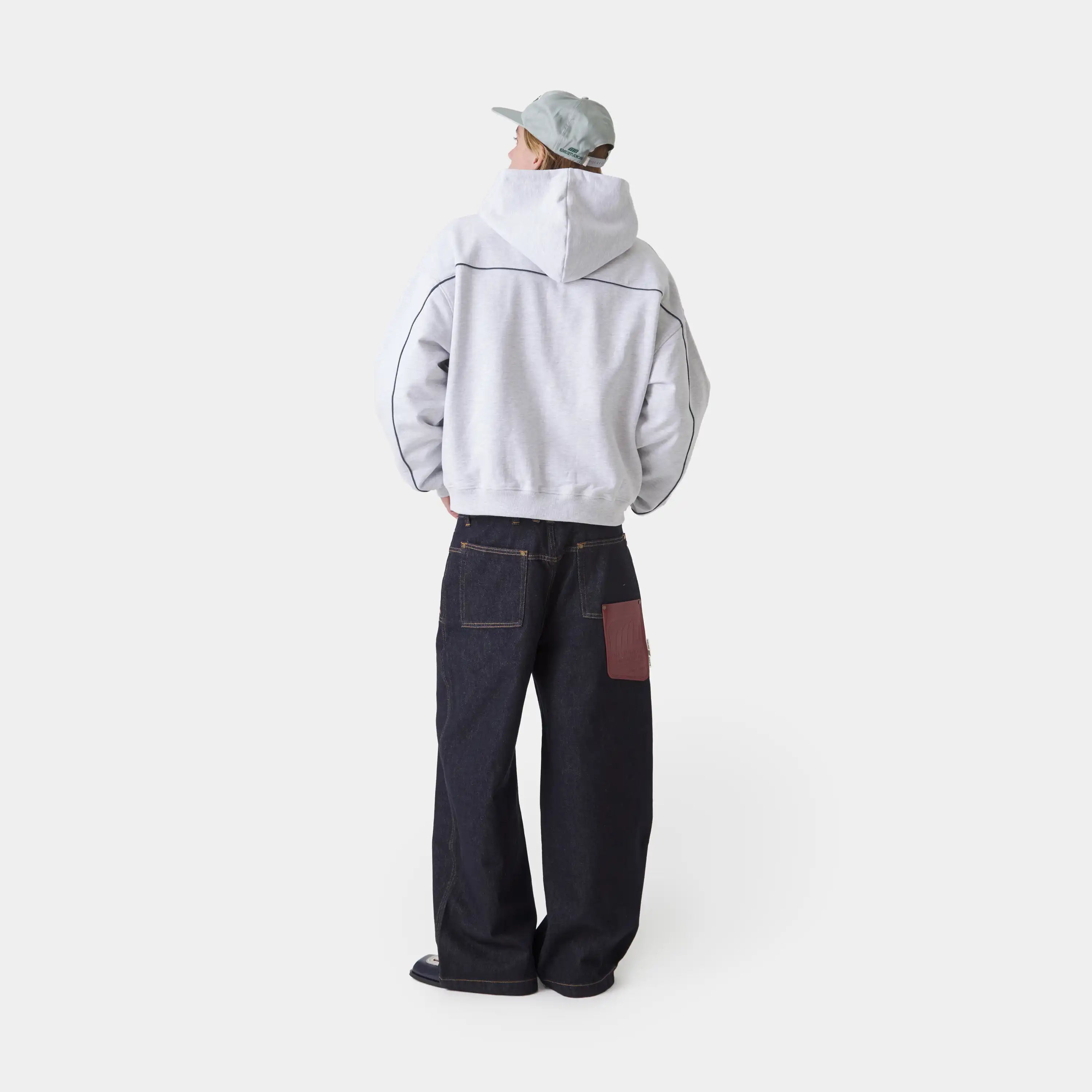 Intel Heather Grey Full Zip Hoodies Eme Studios