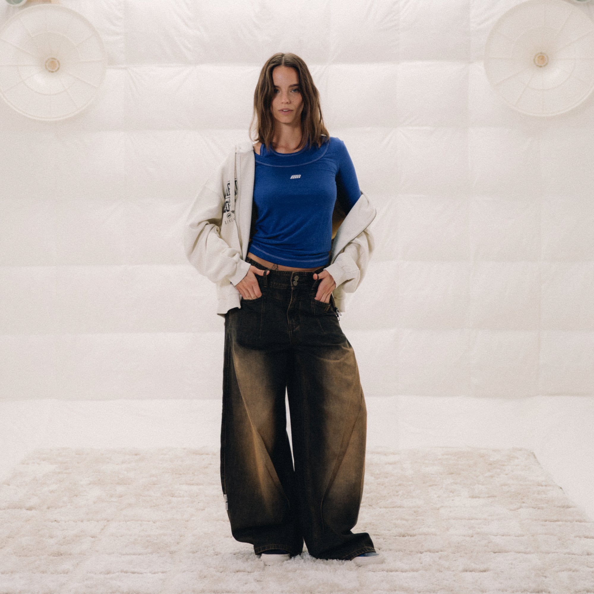Irina Klein Layered Long Sleeve Woman T-Shirts Eme Studios