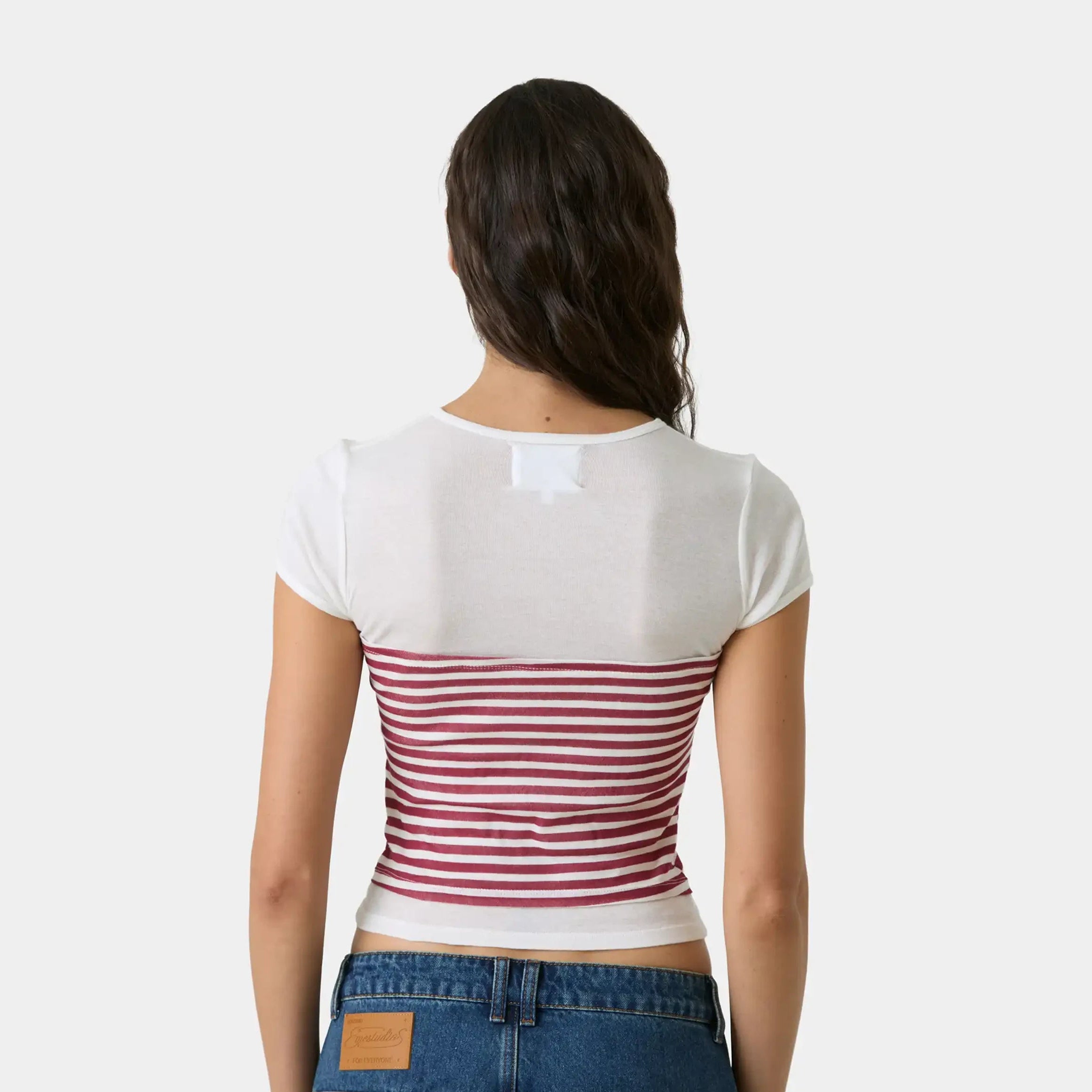 Kiss Me Striped Tee Woman T-Shirts Eme Studios
