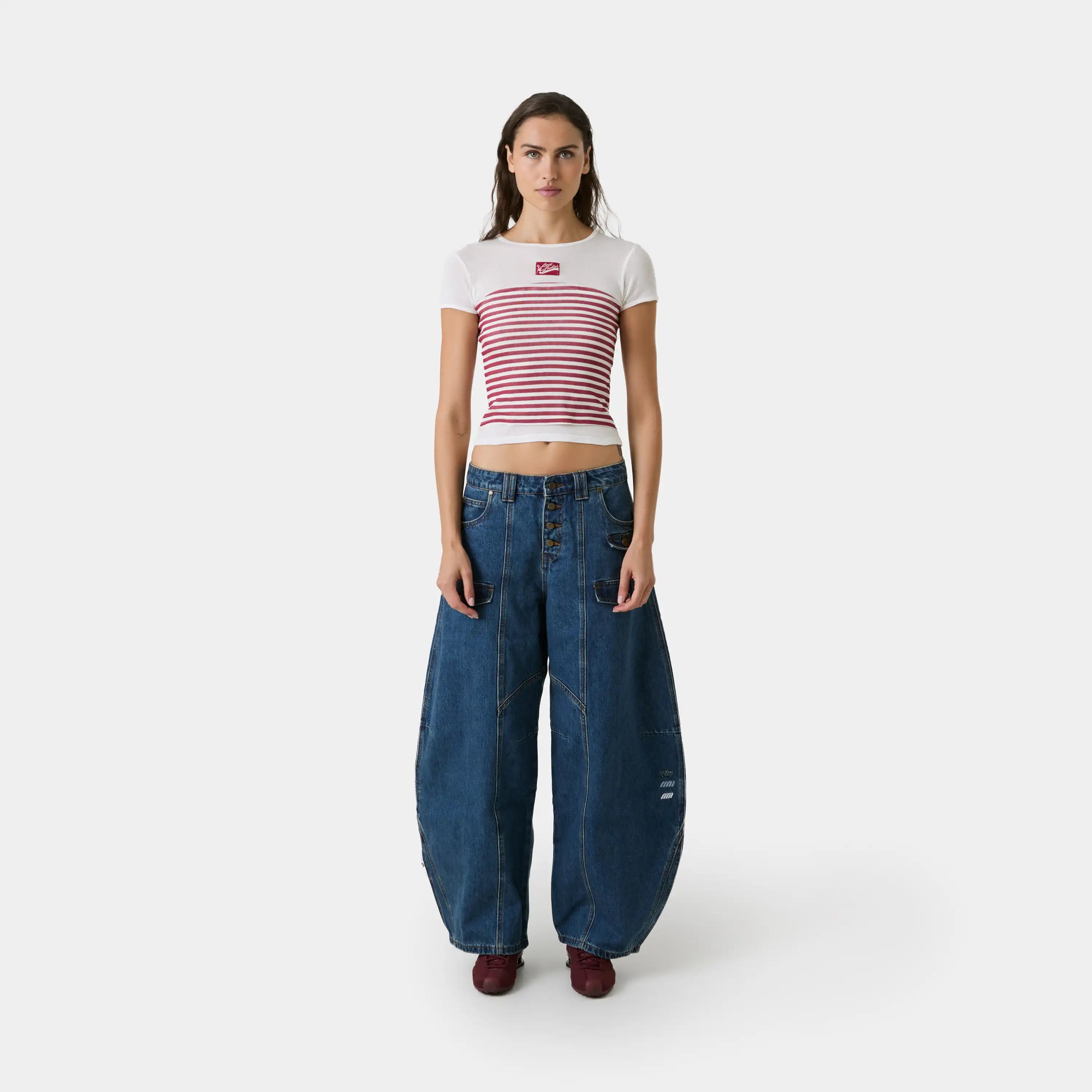 Kiss Me Striped Tee Woman T-Shirts Eme Studios