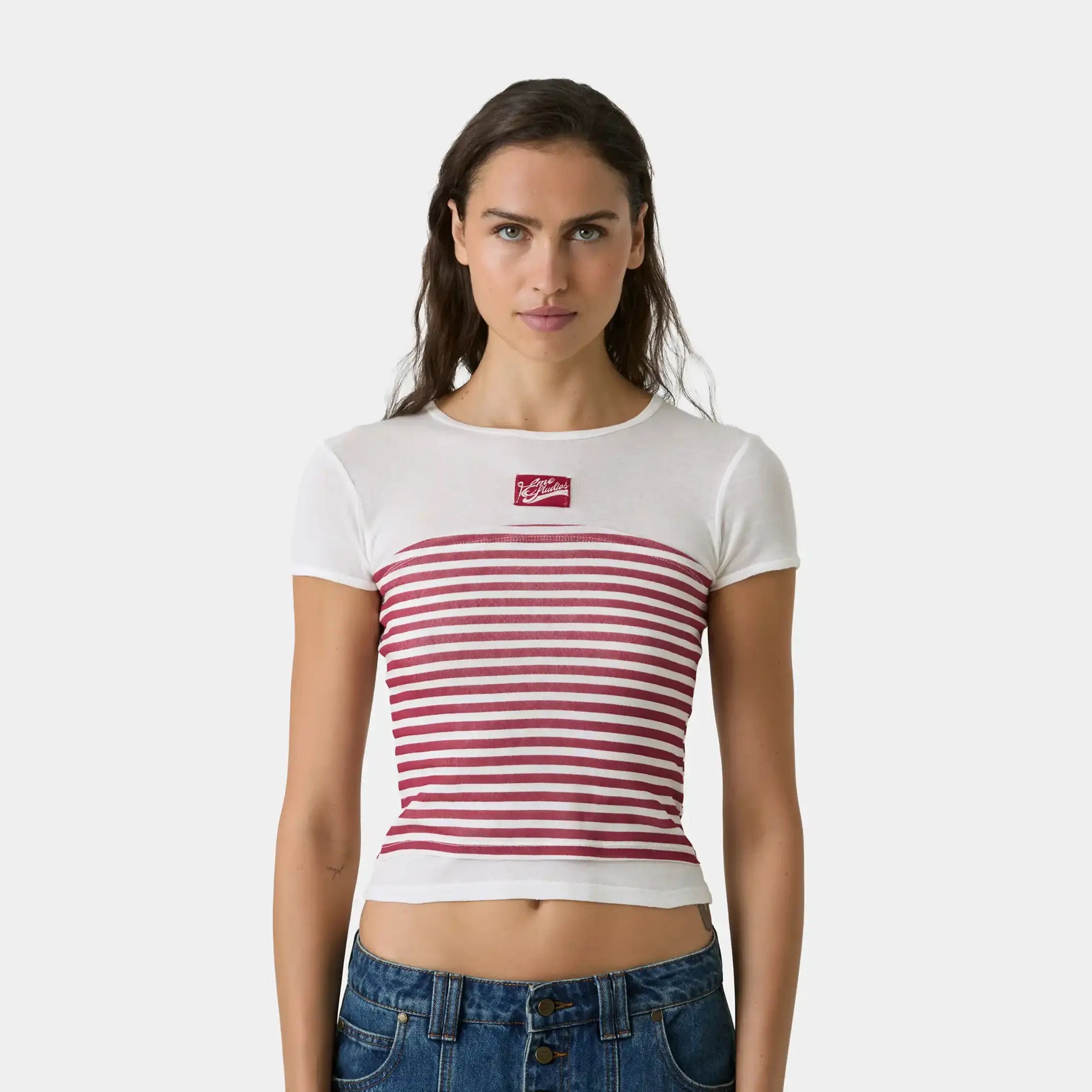 Kiss Me Striped Tee Woman T-Shirts Eme Studios