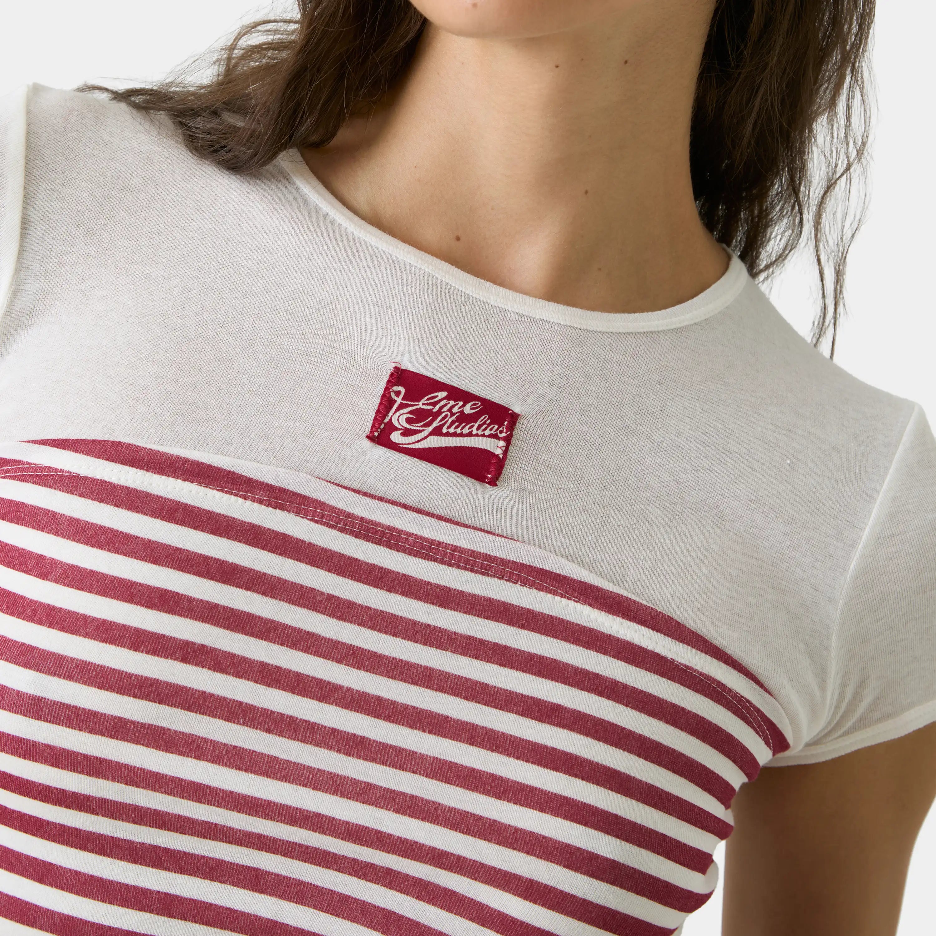 Kiss Me Striped Tee Woman T-Shirts Eme Studios