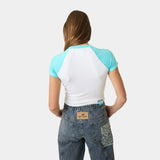 Kolin Blue Baby Tee Woman T-Shirts Eme Studios