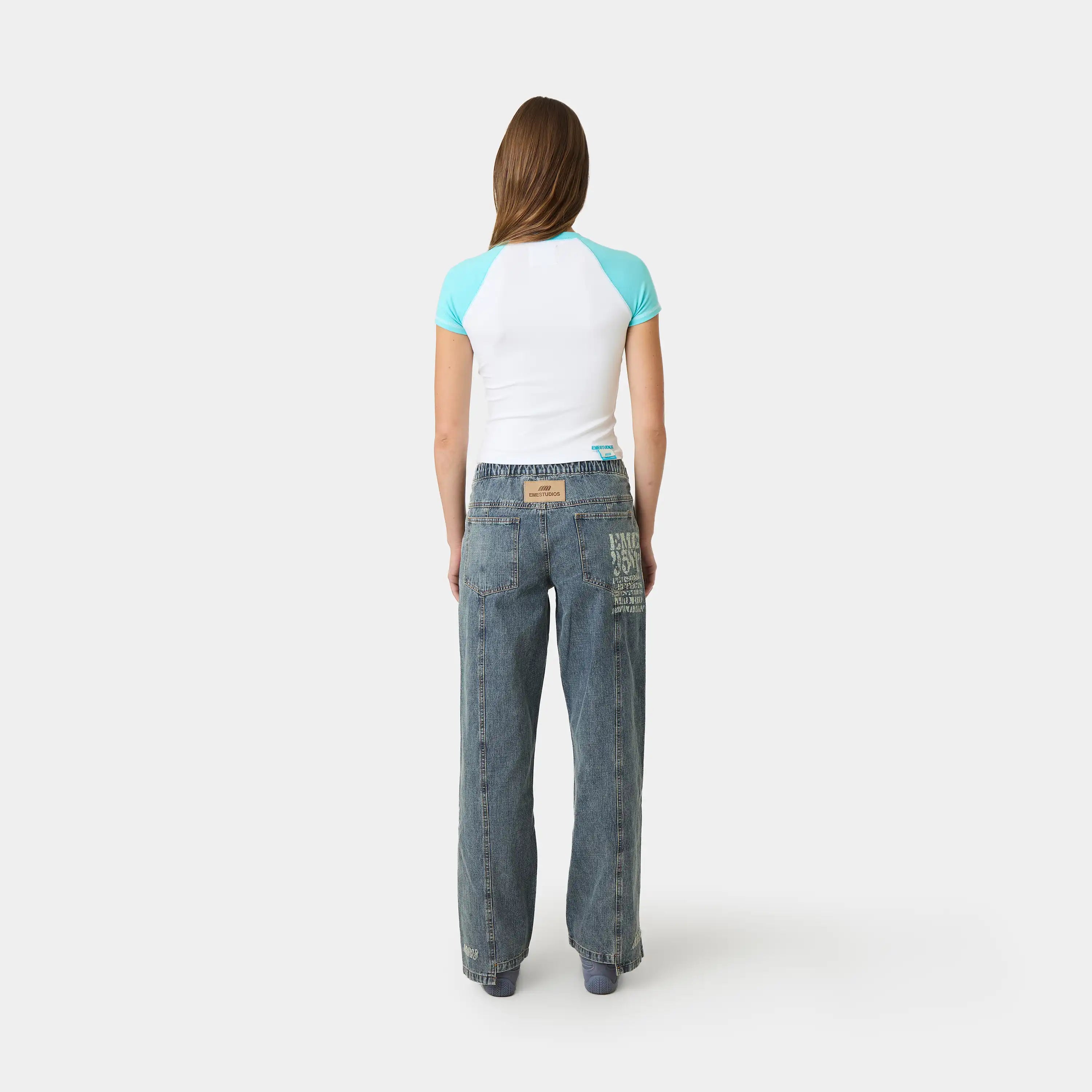 Kolin Blue Baby Tee Woman T-Shirts Eme Studios