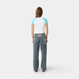 Kolin Blue Baby Tee Woman T-Shirts Eme Studios