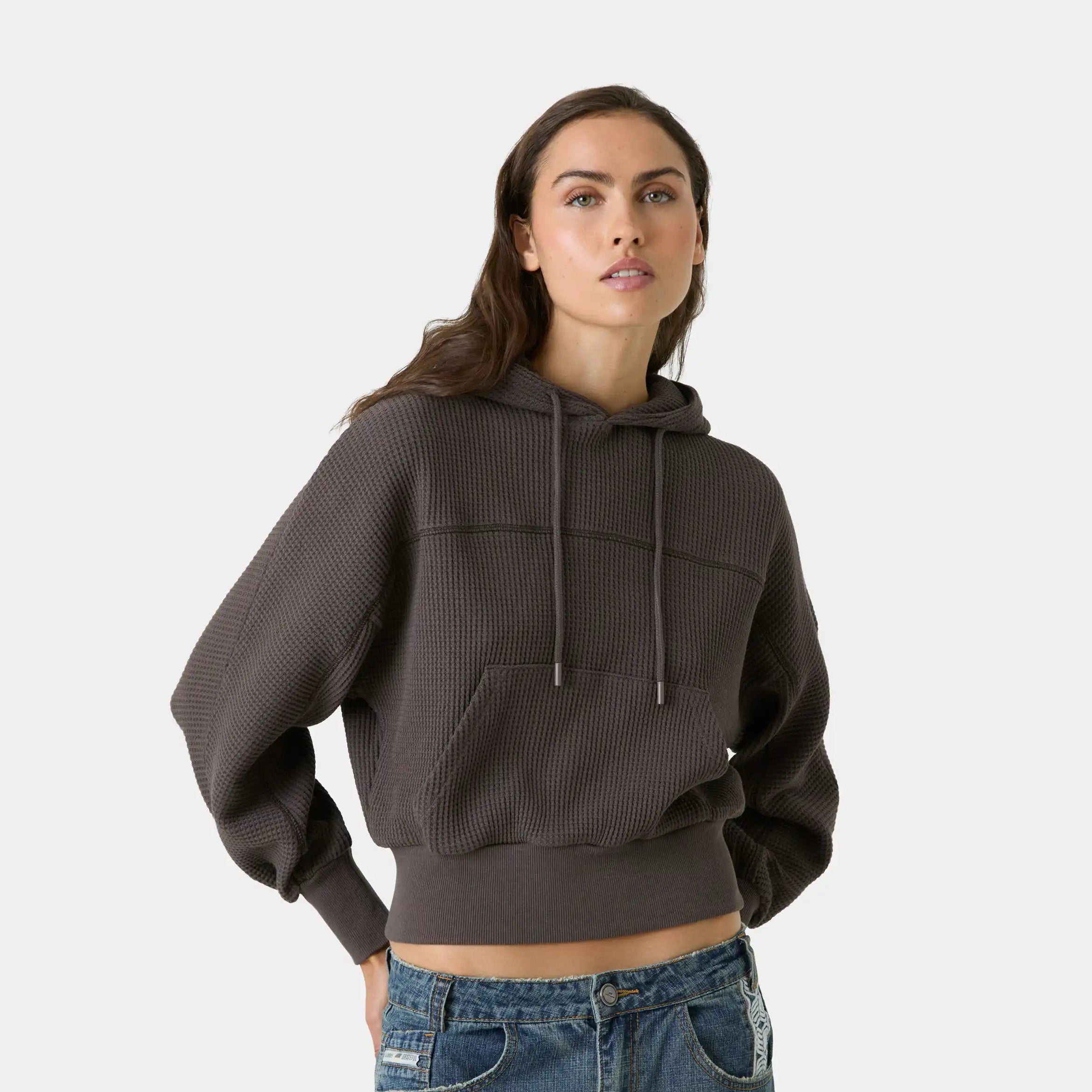 Kusama Fawn Waffle Hoodie Woman Hoodies Eme Studios