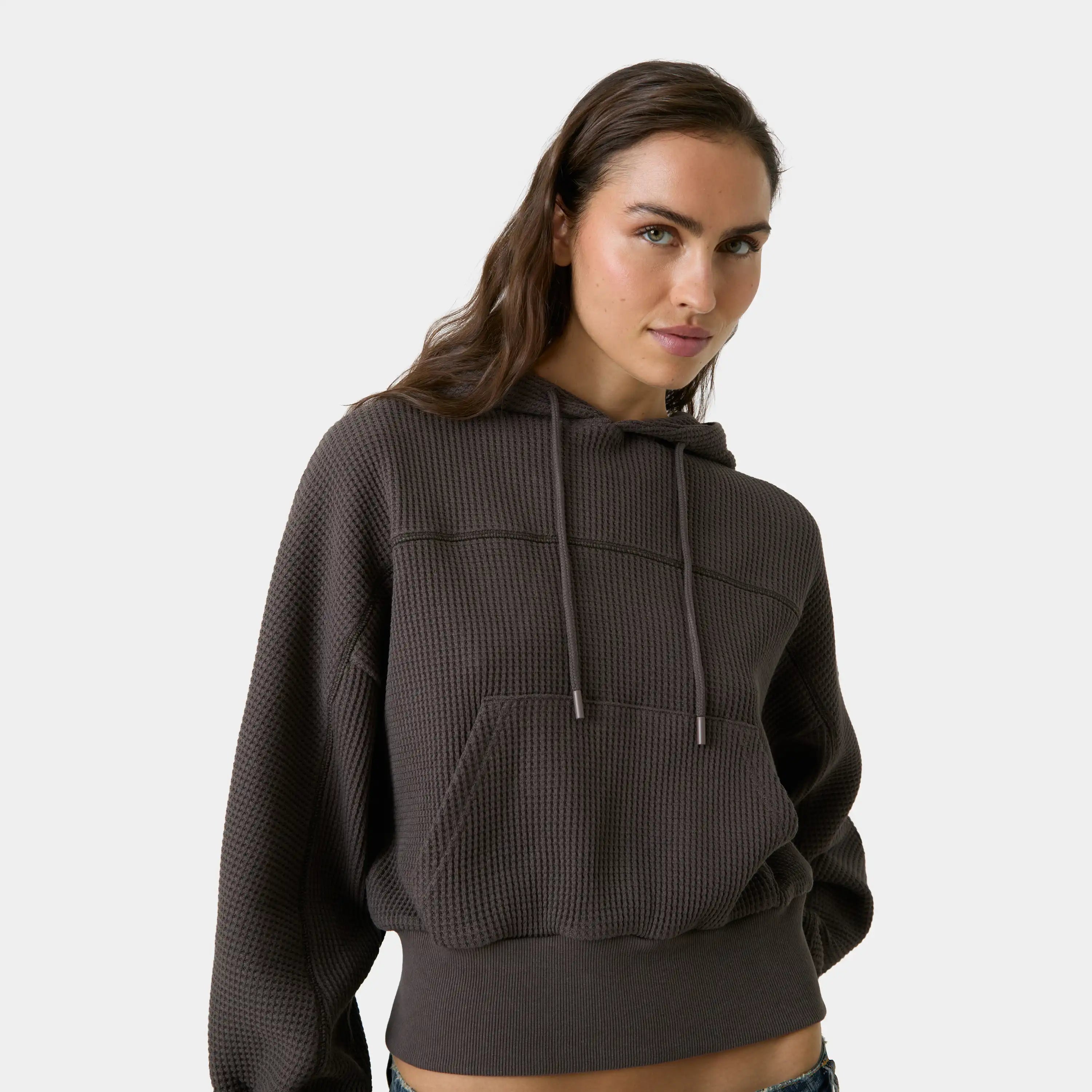 Kusama Fawn Waffle Hoodie Woman Hoodies Eme Studios