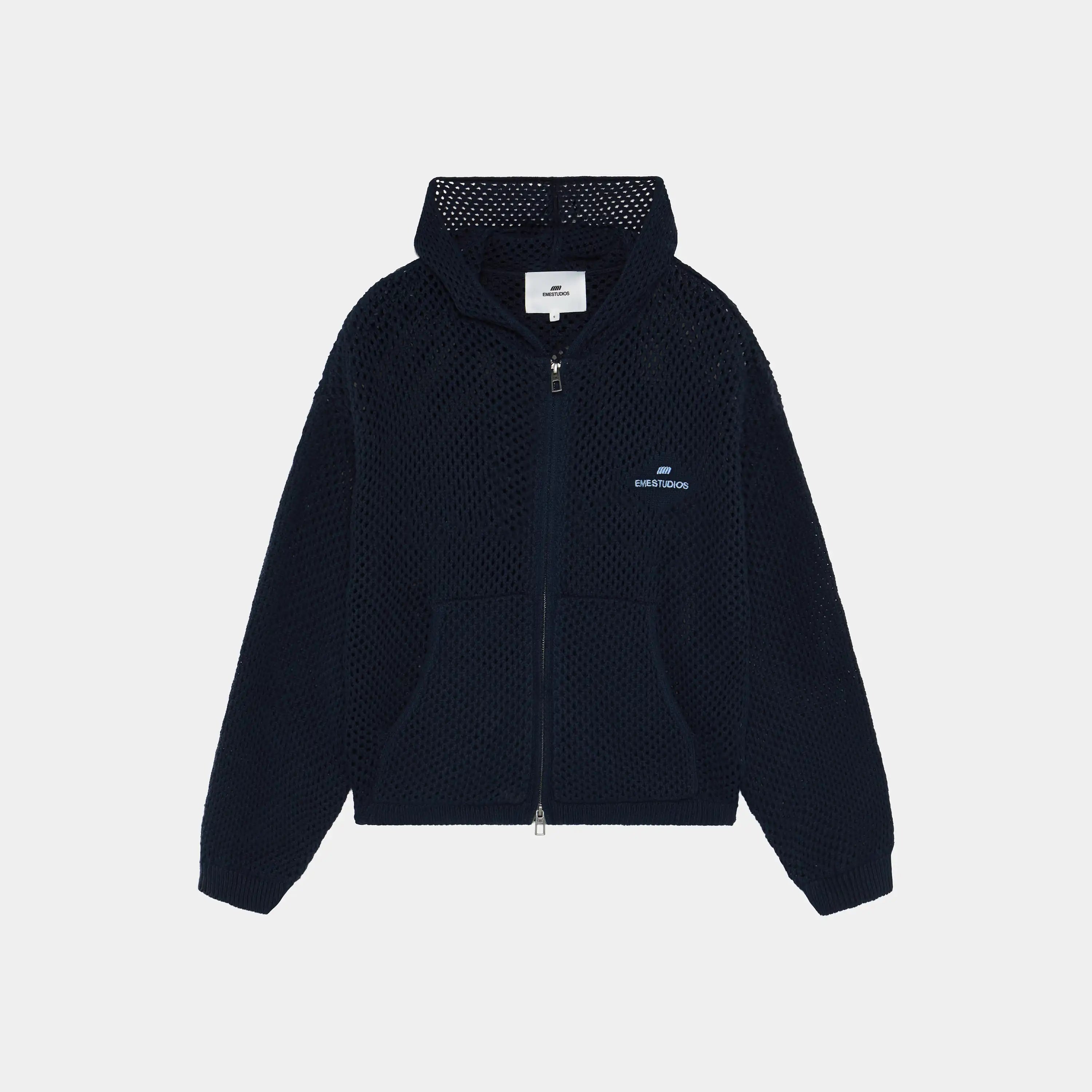Kyros Navy Zipper Knit Knitwear Eme Studios