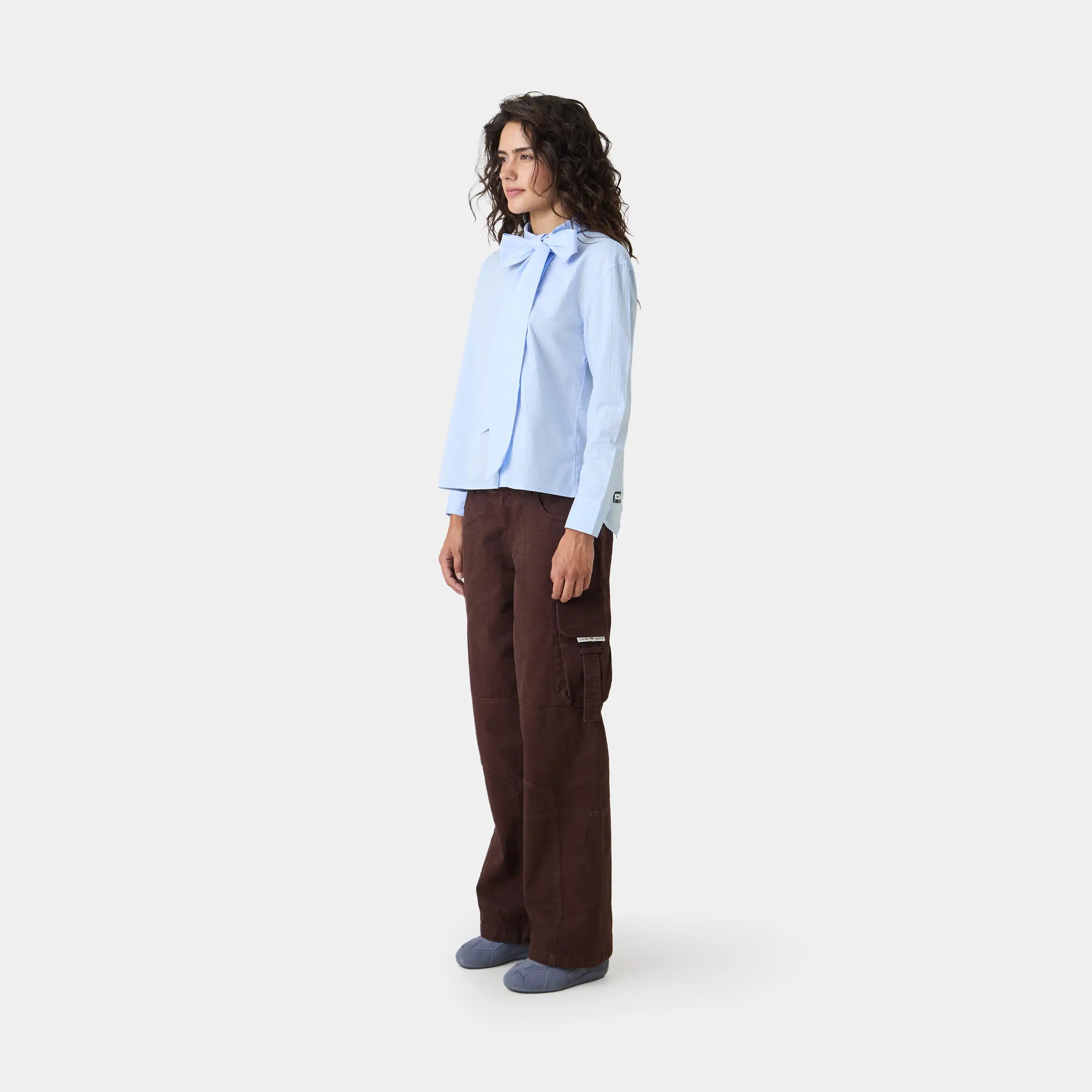 Linda Baby Blue Shirt Woman Shirts Eme Studios