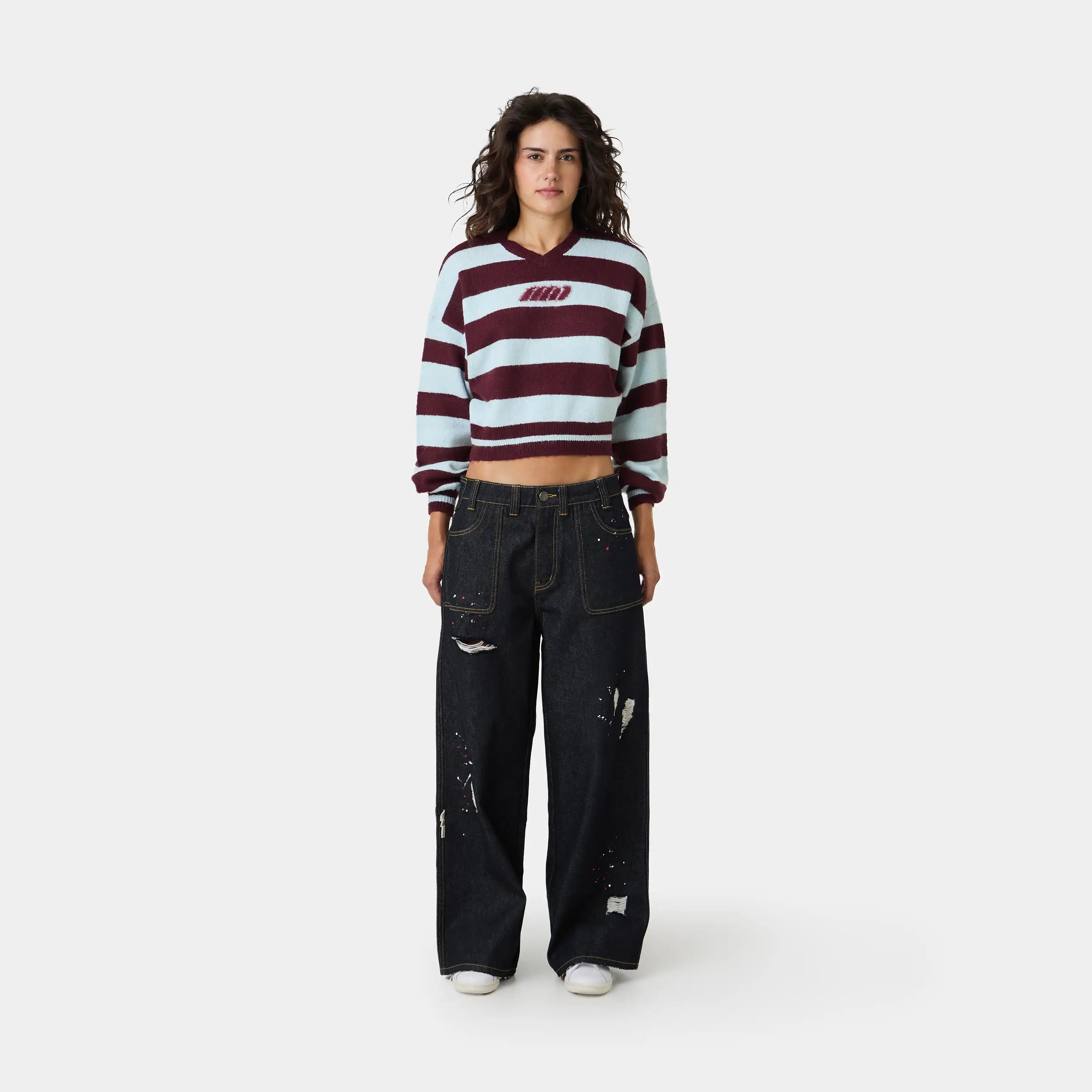 Liz Striped Knit Sweater Woman Knitwear Eme Studios