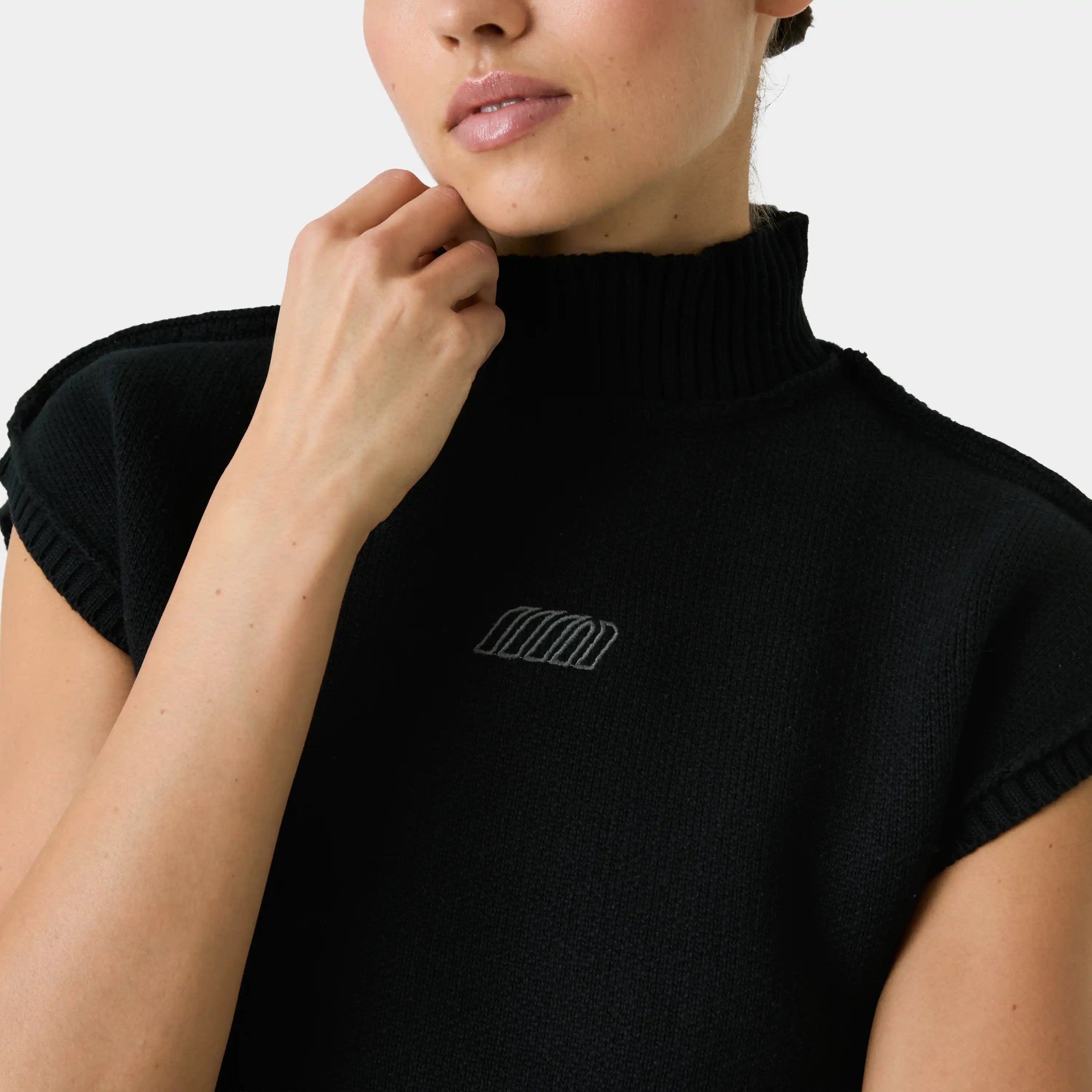 Lorca Black Knit Vest Woman Knitwear Eme Studios