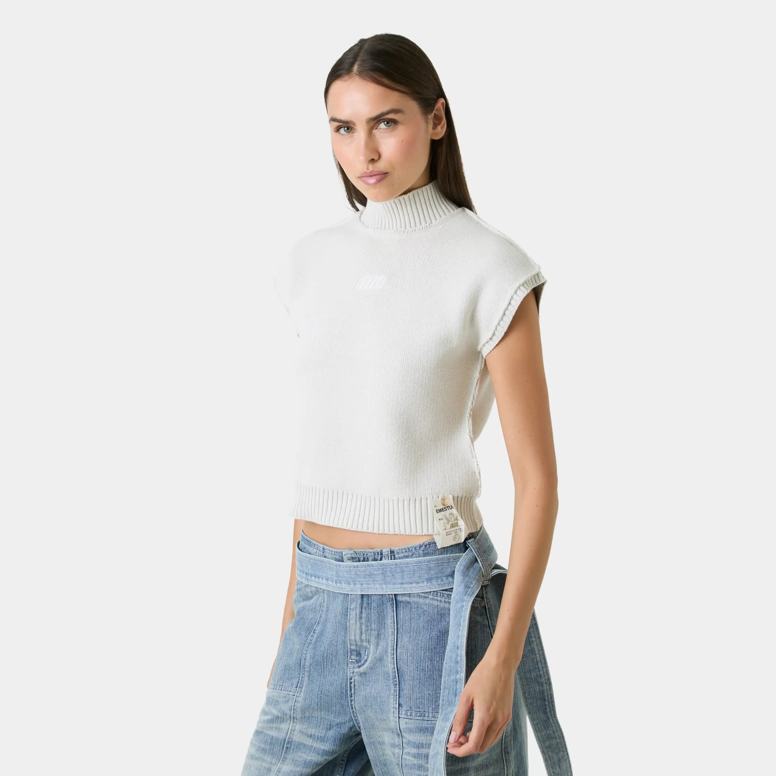 Lorca Stone Knit Vest Woman Knitwear Eme Studios