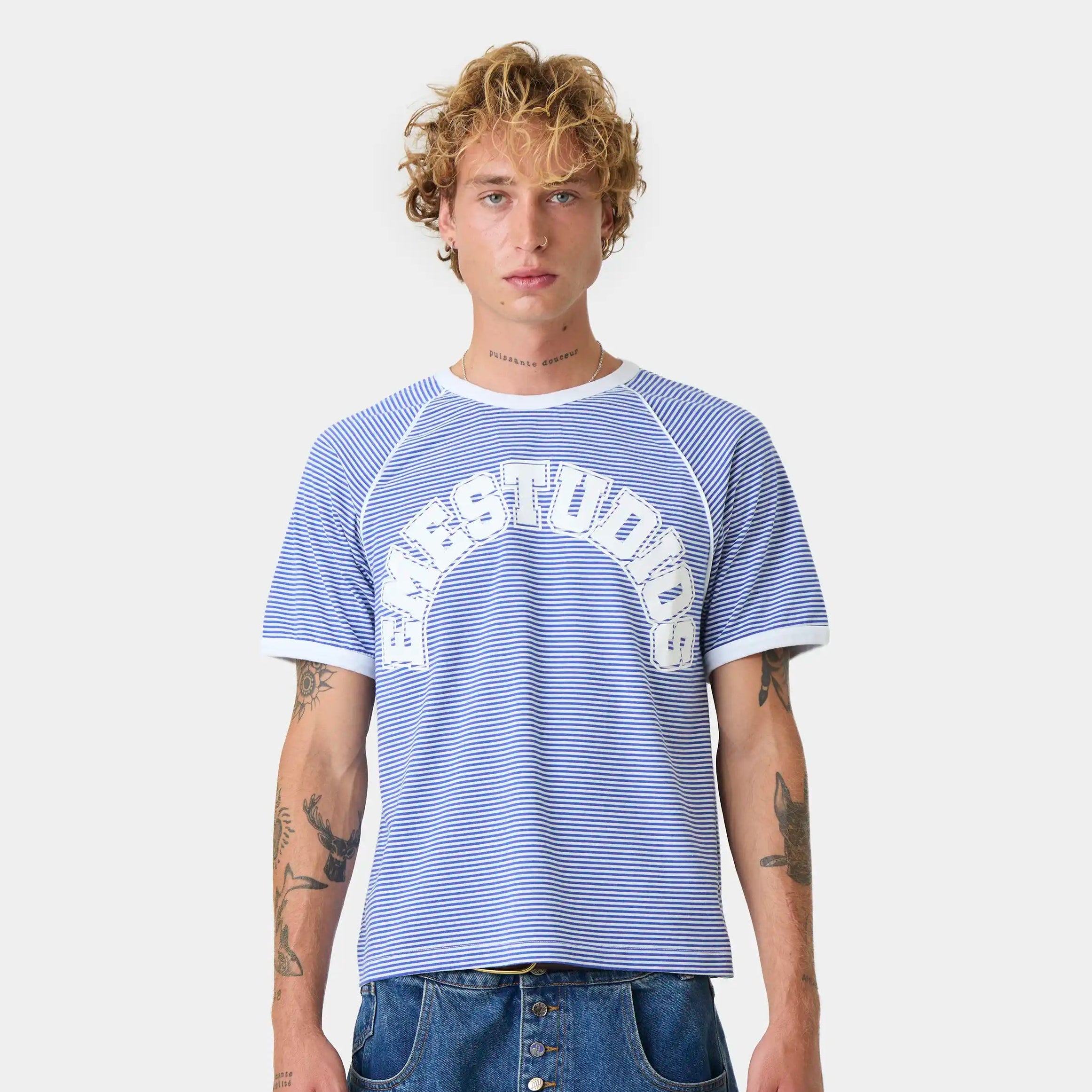 Mariner Blue Striped Tee T-shirts Eme Studios
