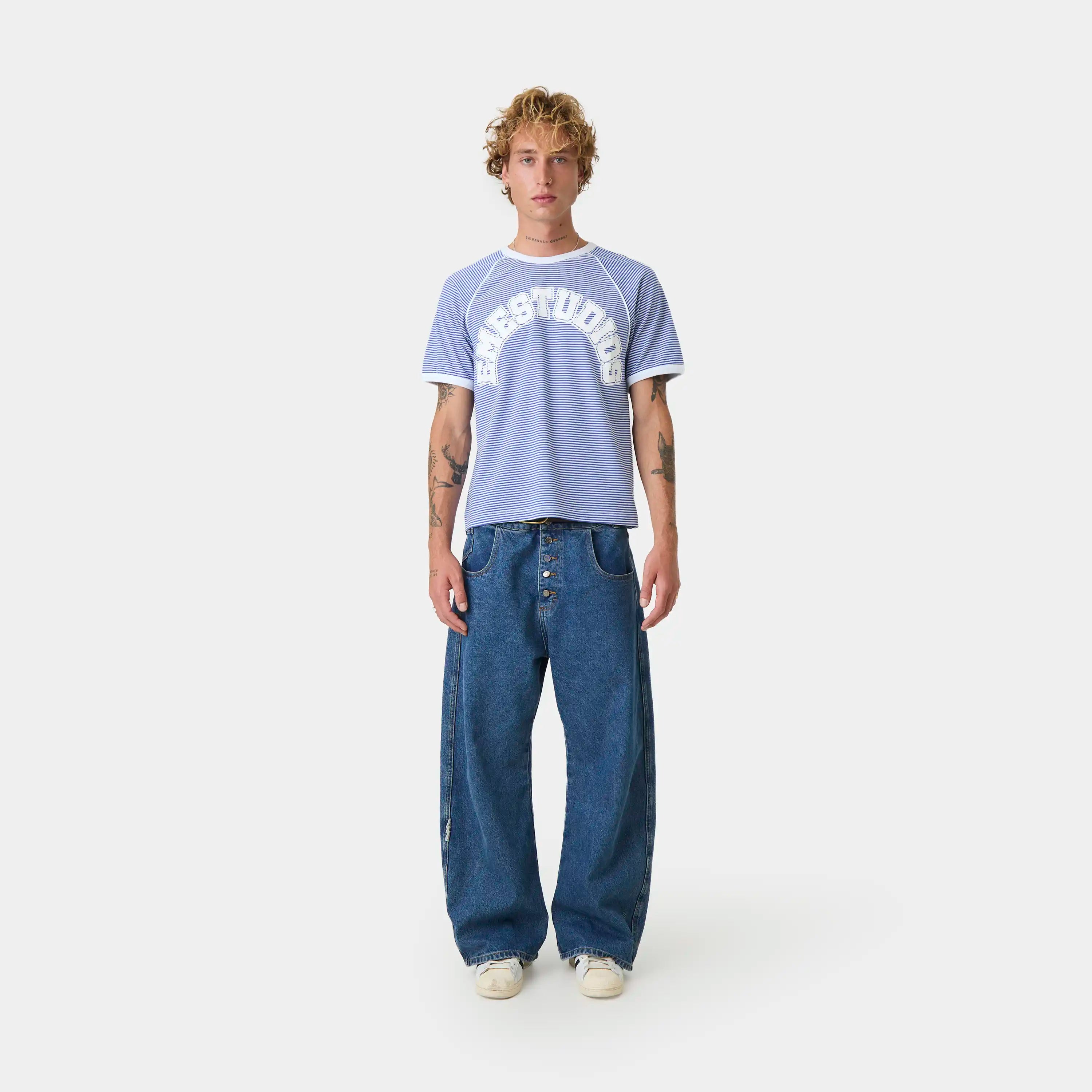 Mariner Blue Striped Tee T-shirts Eme Studios