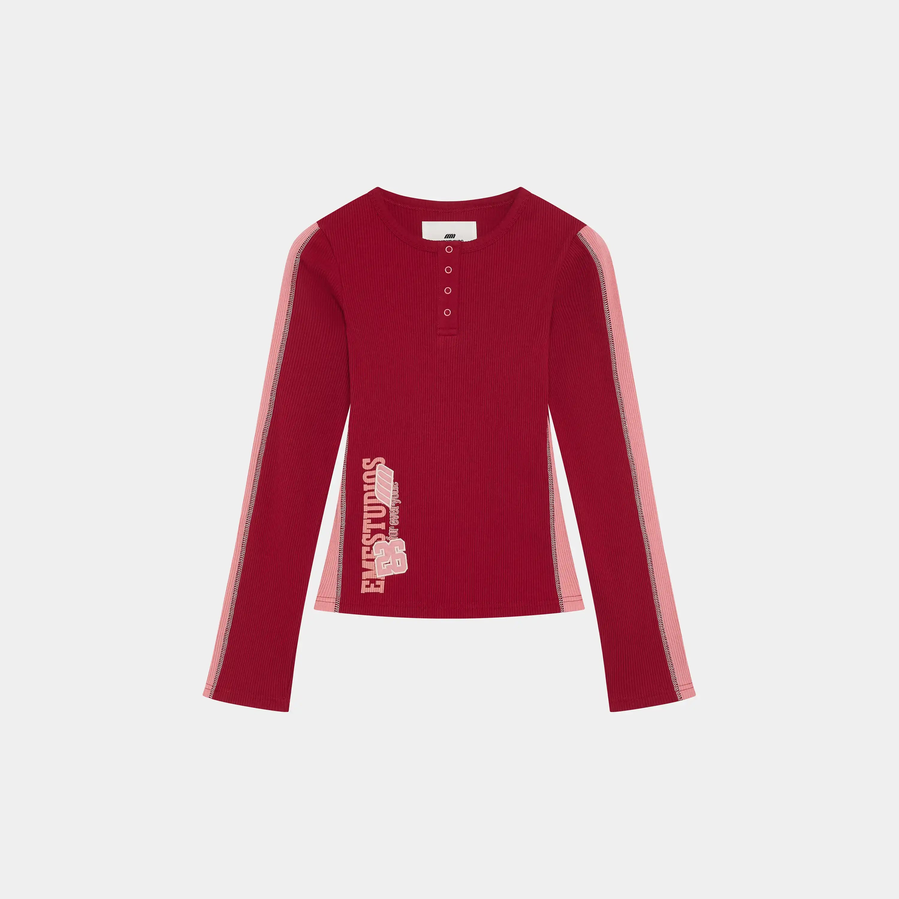 Marsella Cherry Henley Long Sleeve Woman T-Shirts Eme Studios
