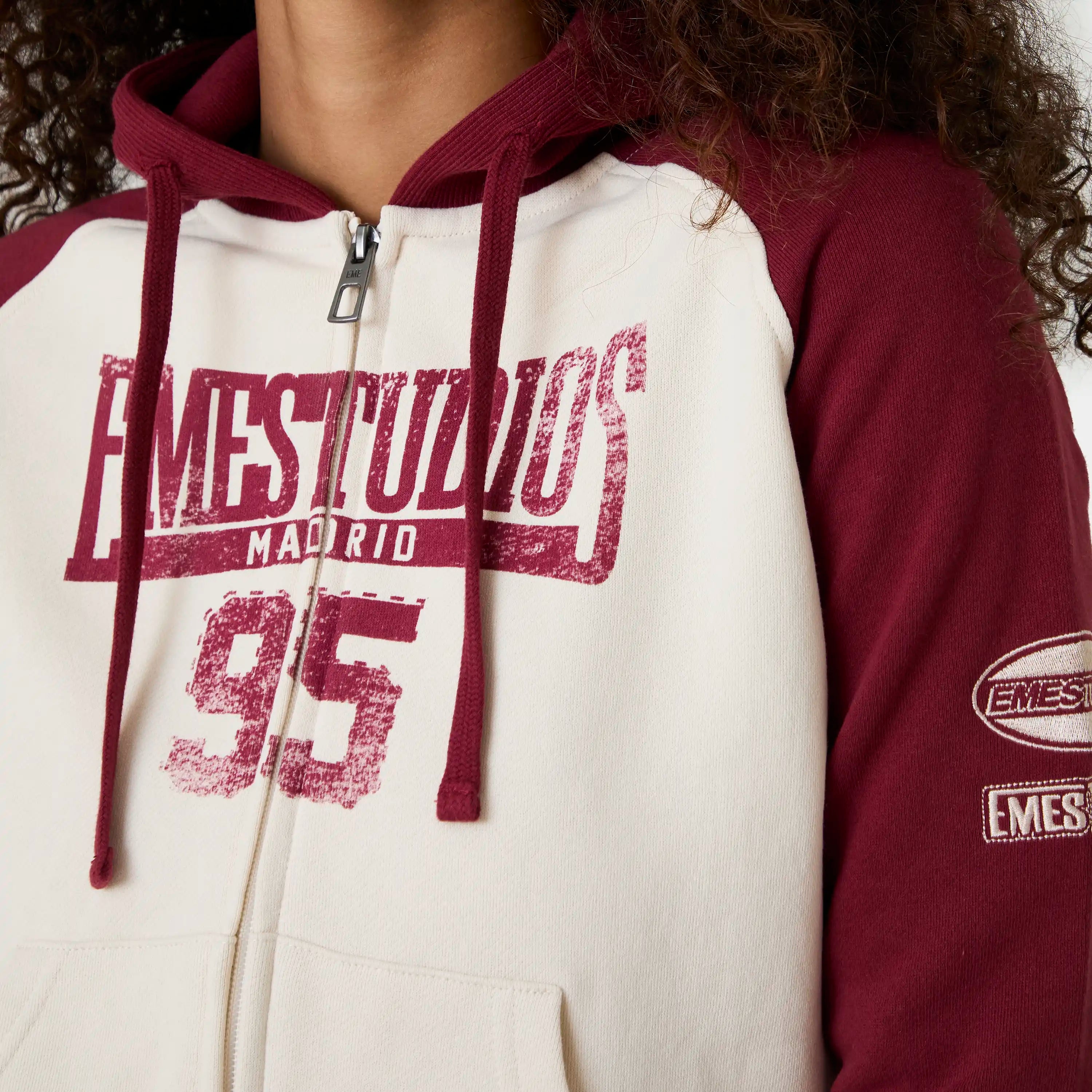 Marty Burgundy Full Zip Woman Hoodies Eme Studios