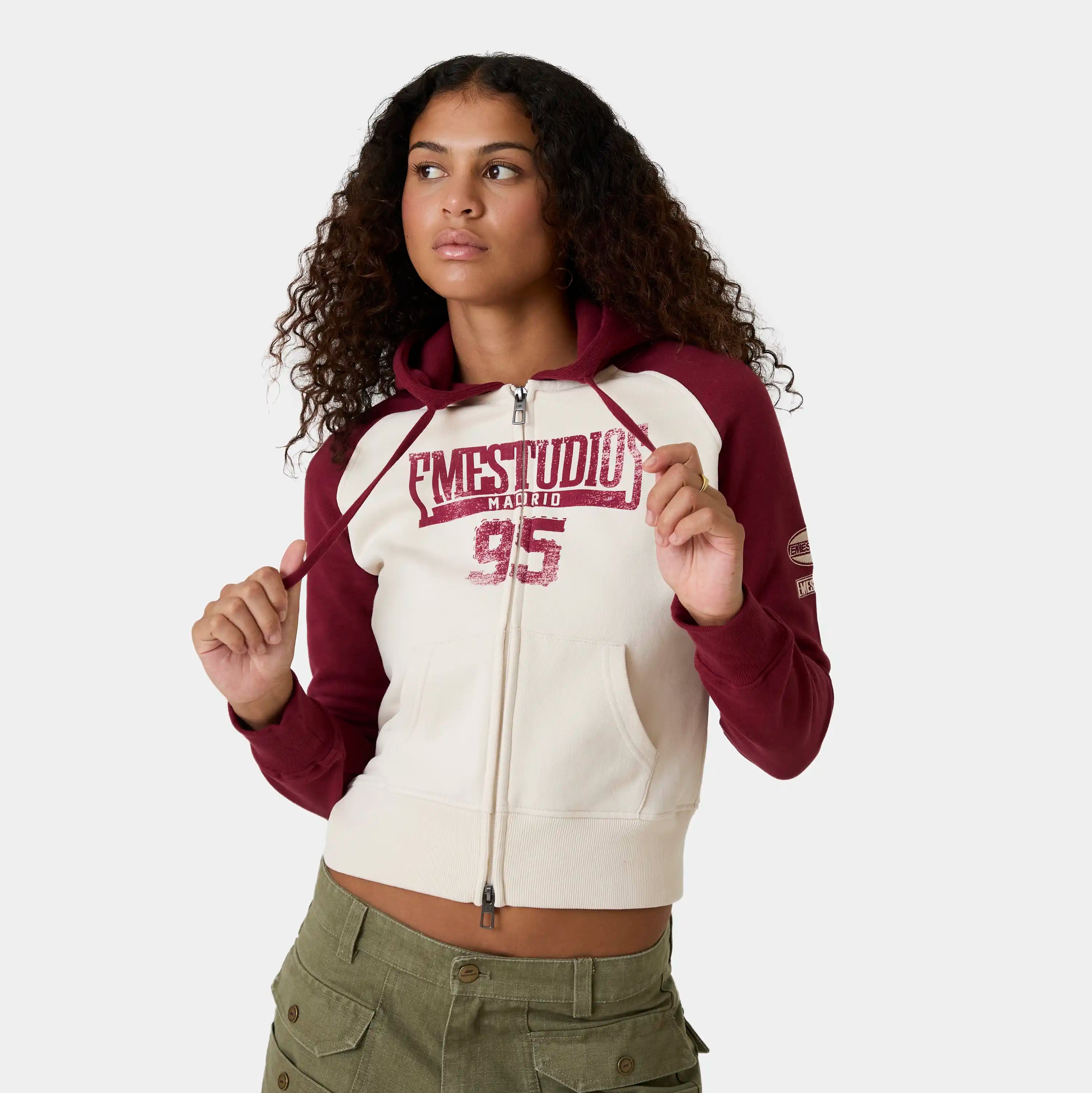 Marty Burgundy Full Zip Woman Hoodies Eme Studios