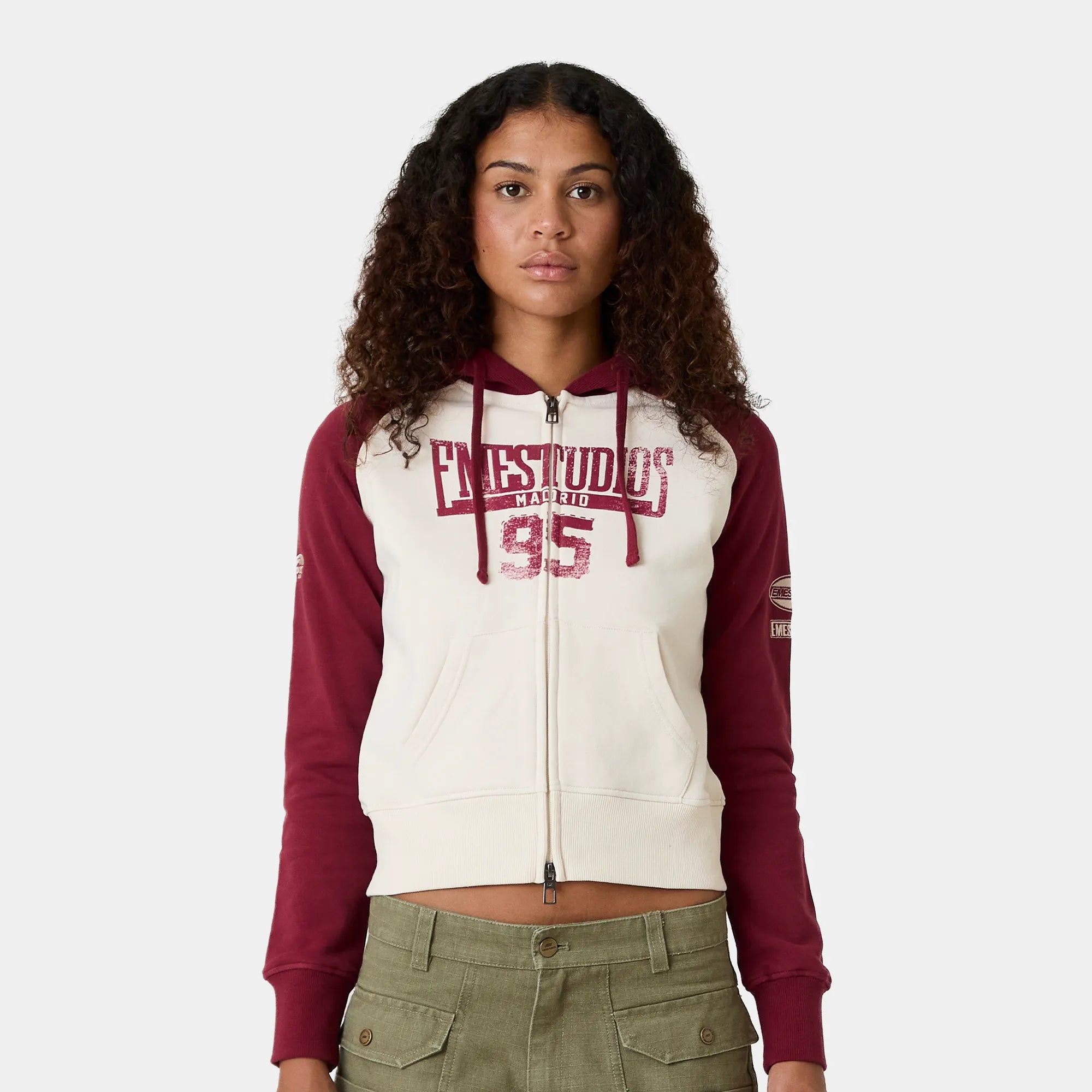 Marty Burgundy Full Zip Woman Hoodies Eme Studios