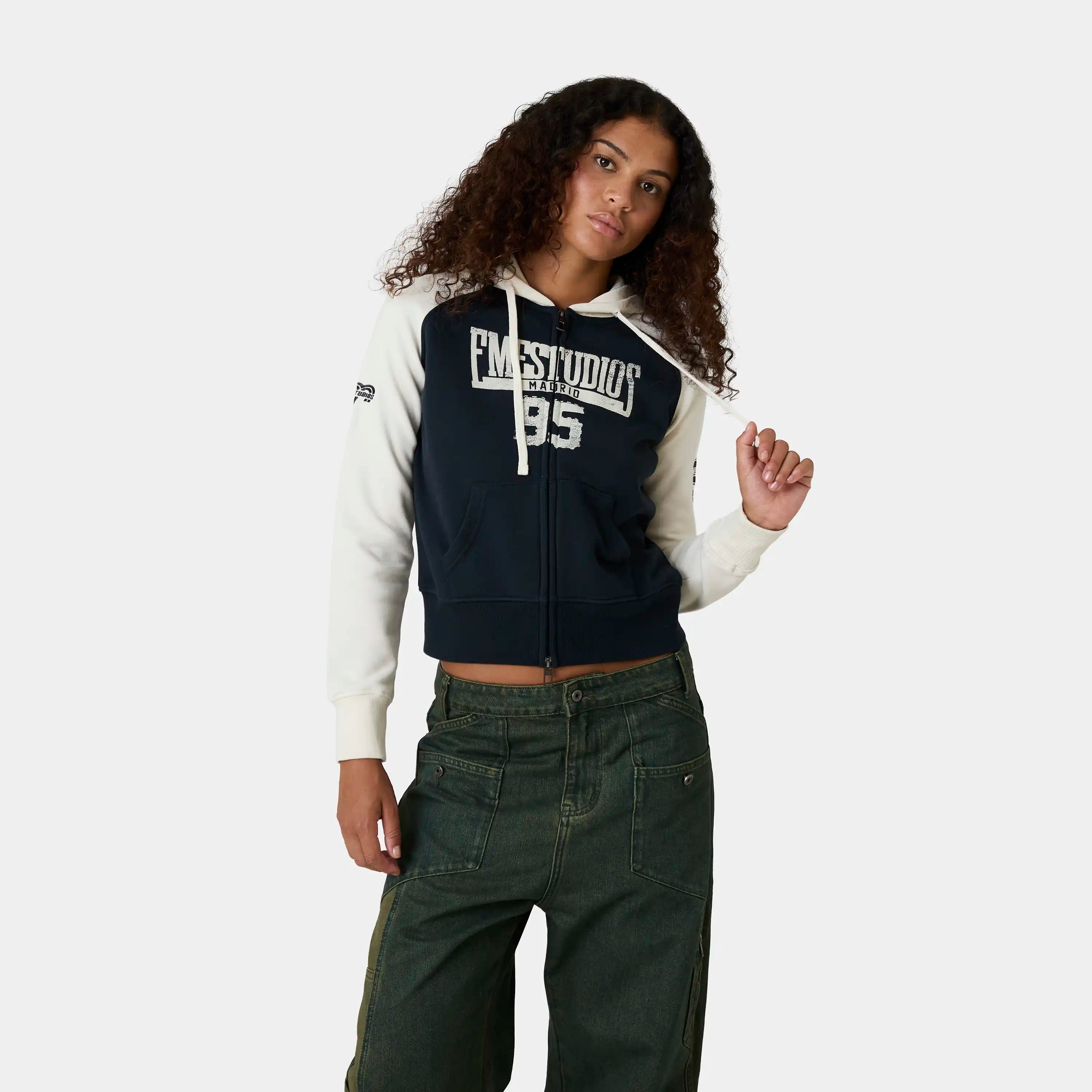 Marty Navy Full Zip Woman Hoodies Eme Studios