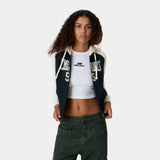 Marty Navy Full Zip Woman Hoodies Eme Studios